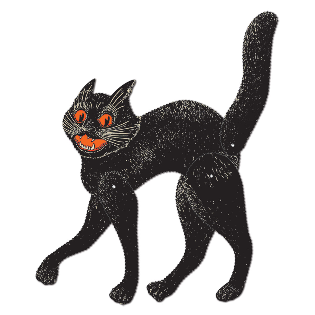 VINTAGE Halloween Jointed Scratch Cat