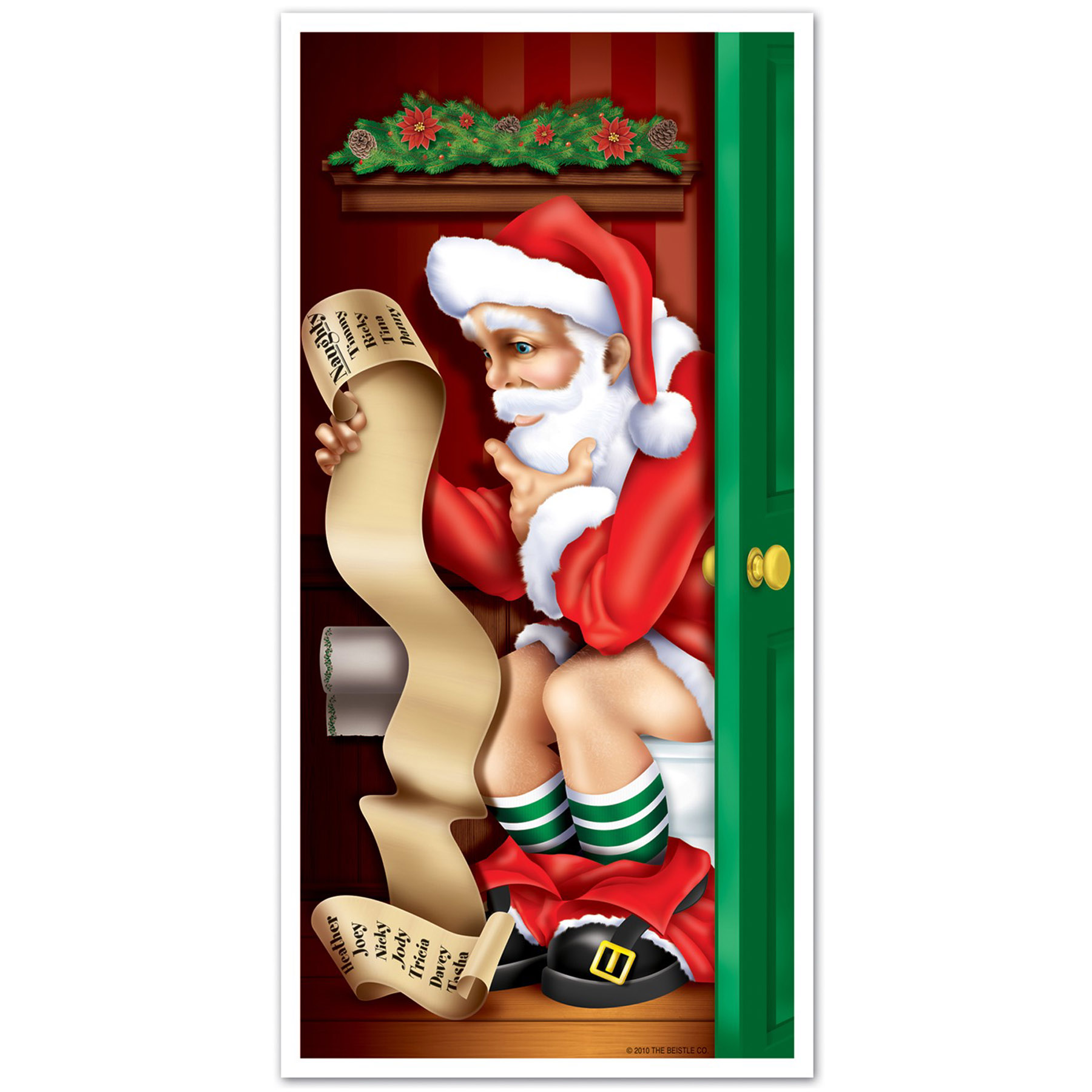 Santa Restroom Door Cover