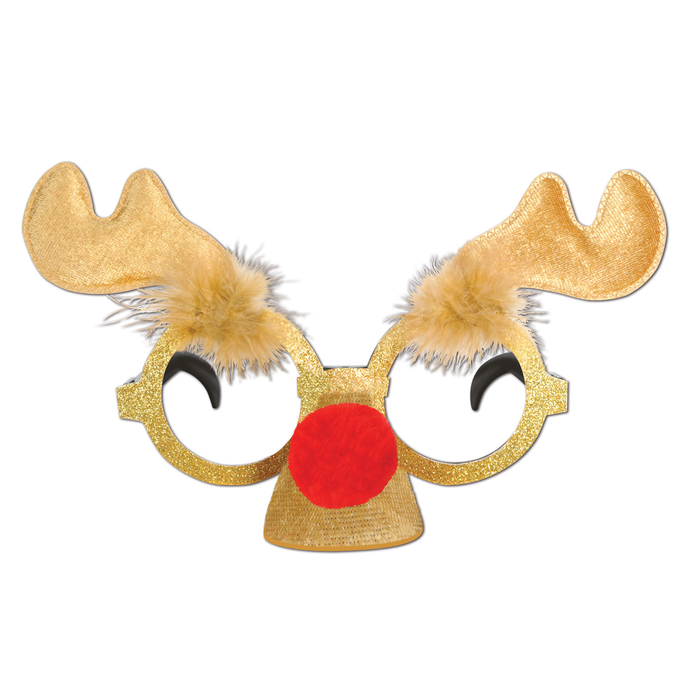 Glittered Reindeer GLASSES