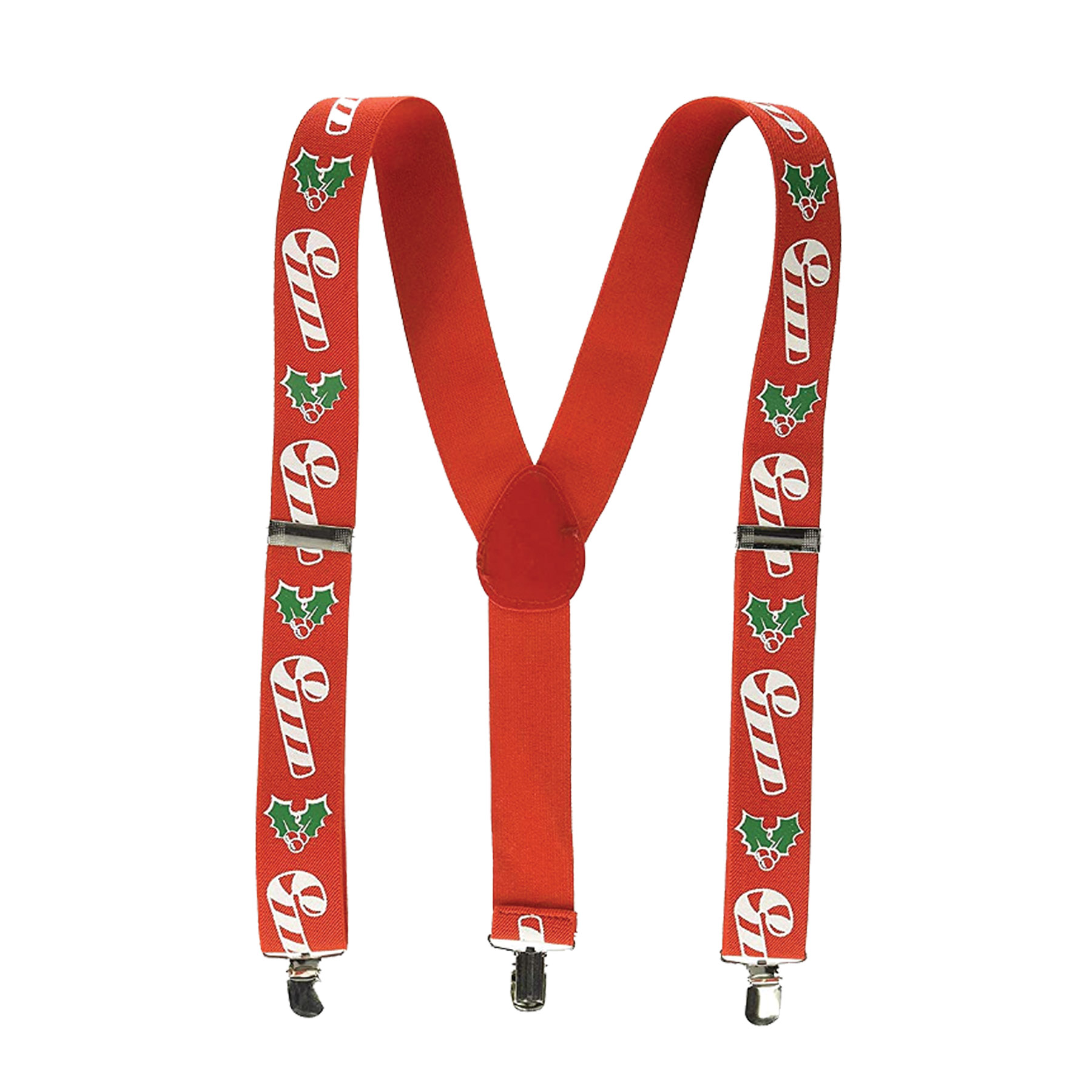 Candy Cane & Holly Suspenders