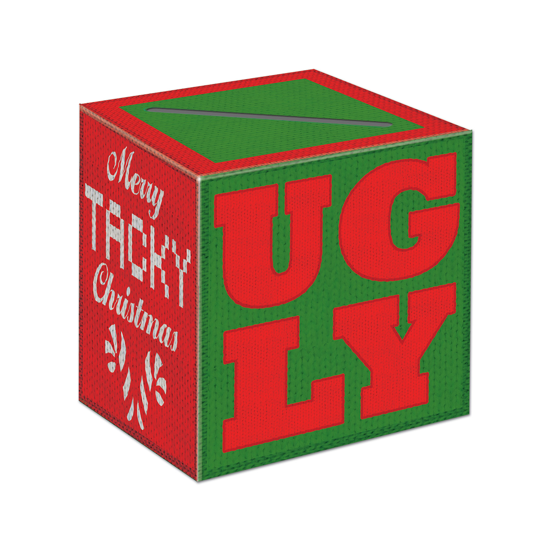 Ugly SWEATER Ballot Box w/Ballots