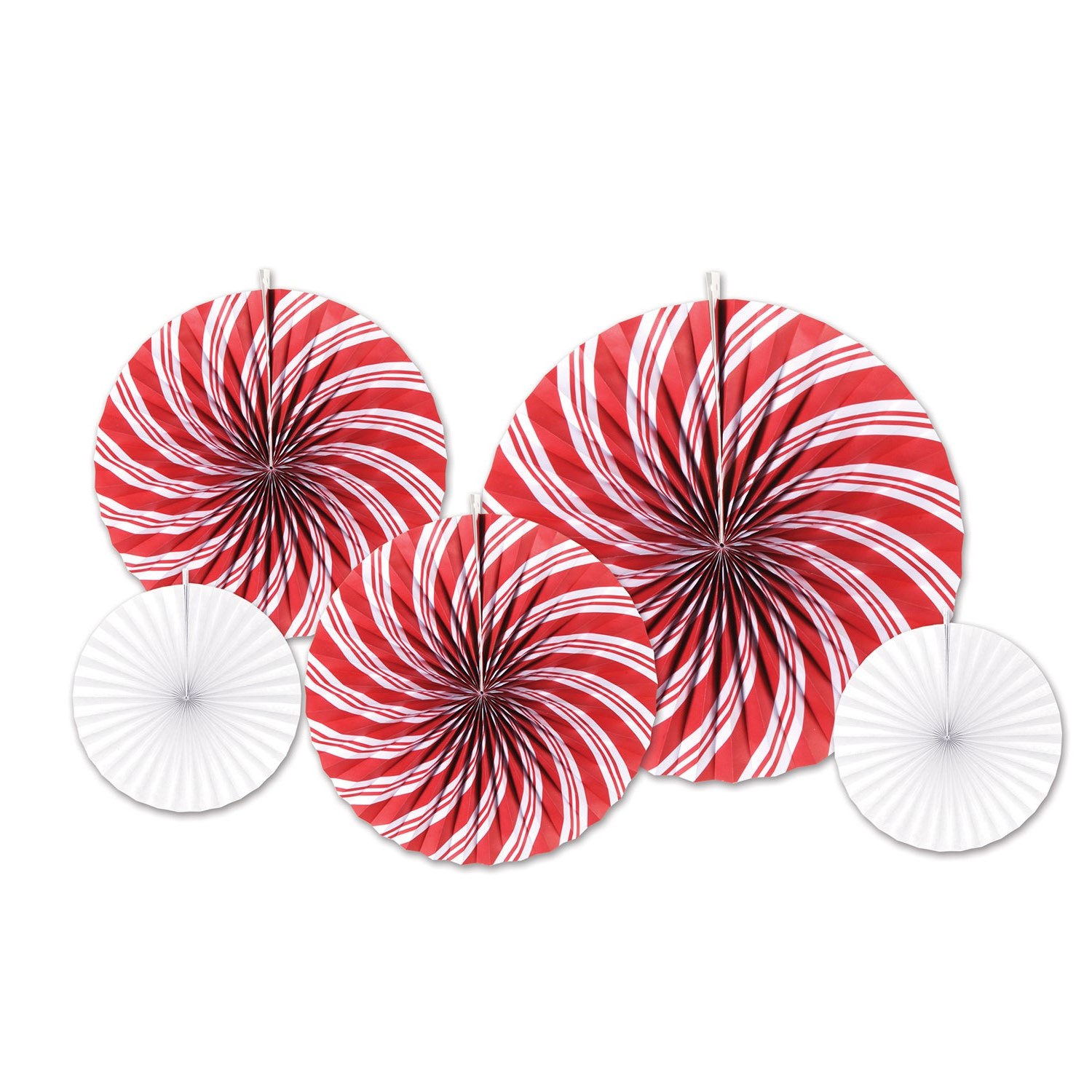 Peppermint Accordion Paper Fans