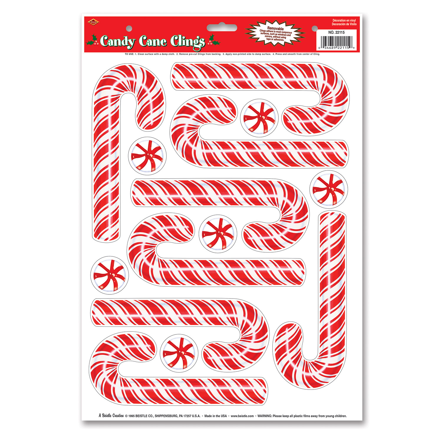 Candy Cane Clings