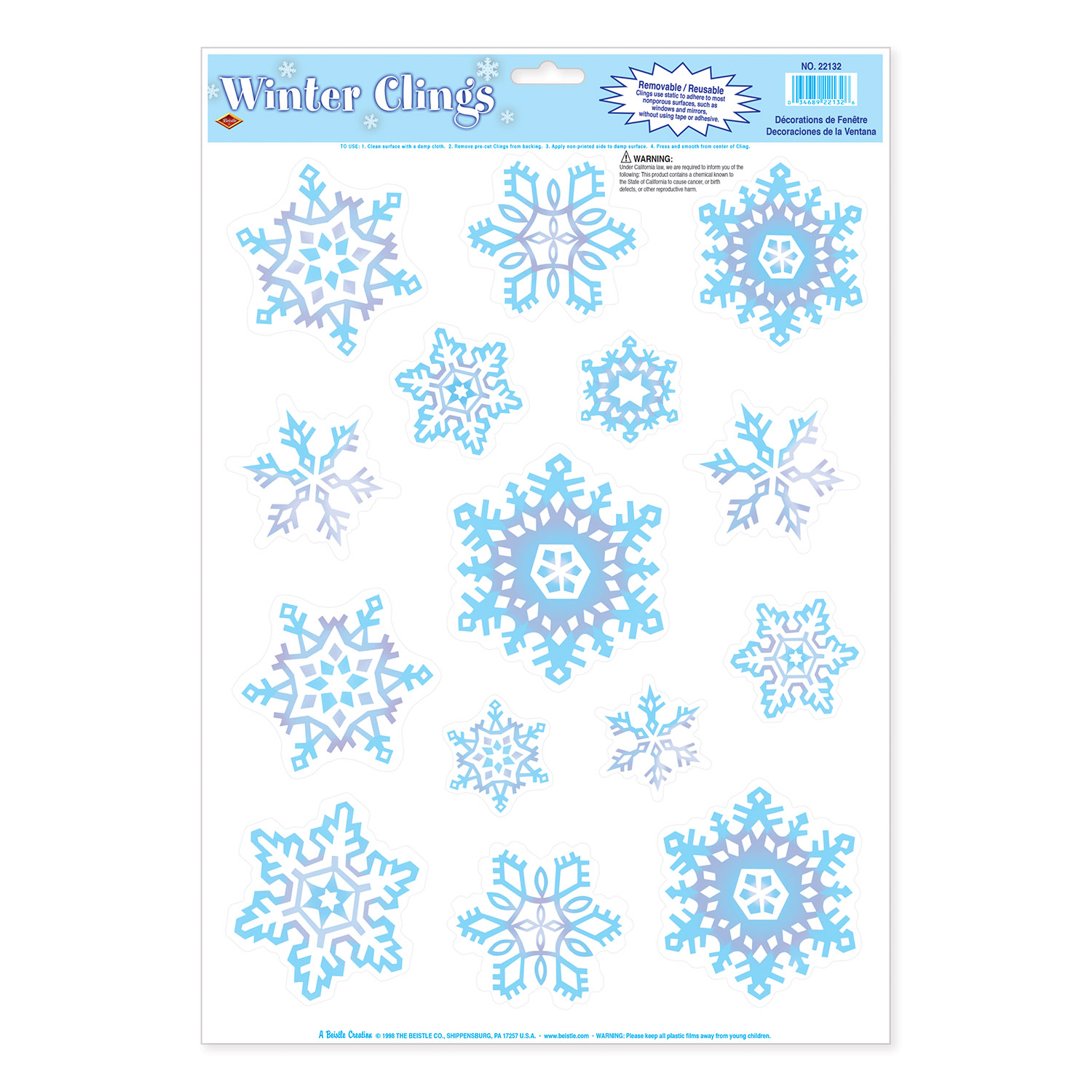 Crystal Snowflake Clings