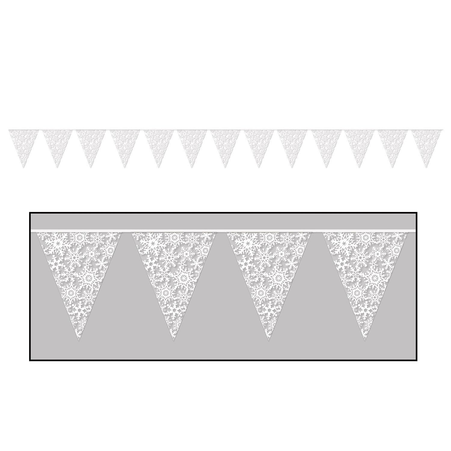Snowflake Pennant Banner