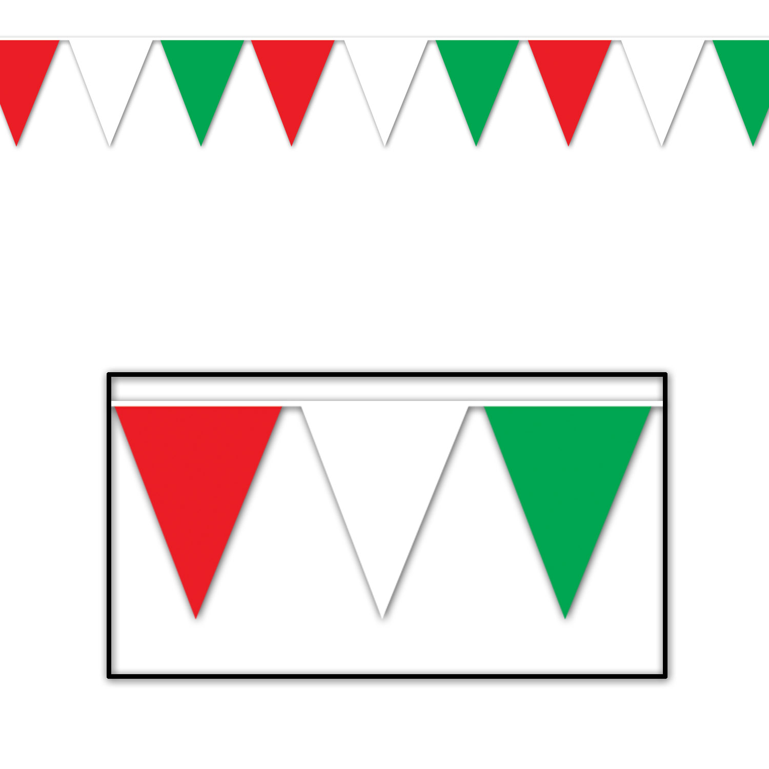 ''RED, White & Green Pennant Banner''''''''''