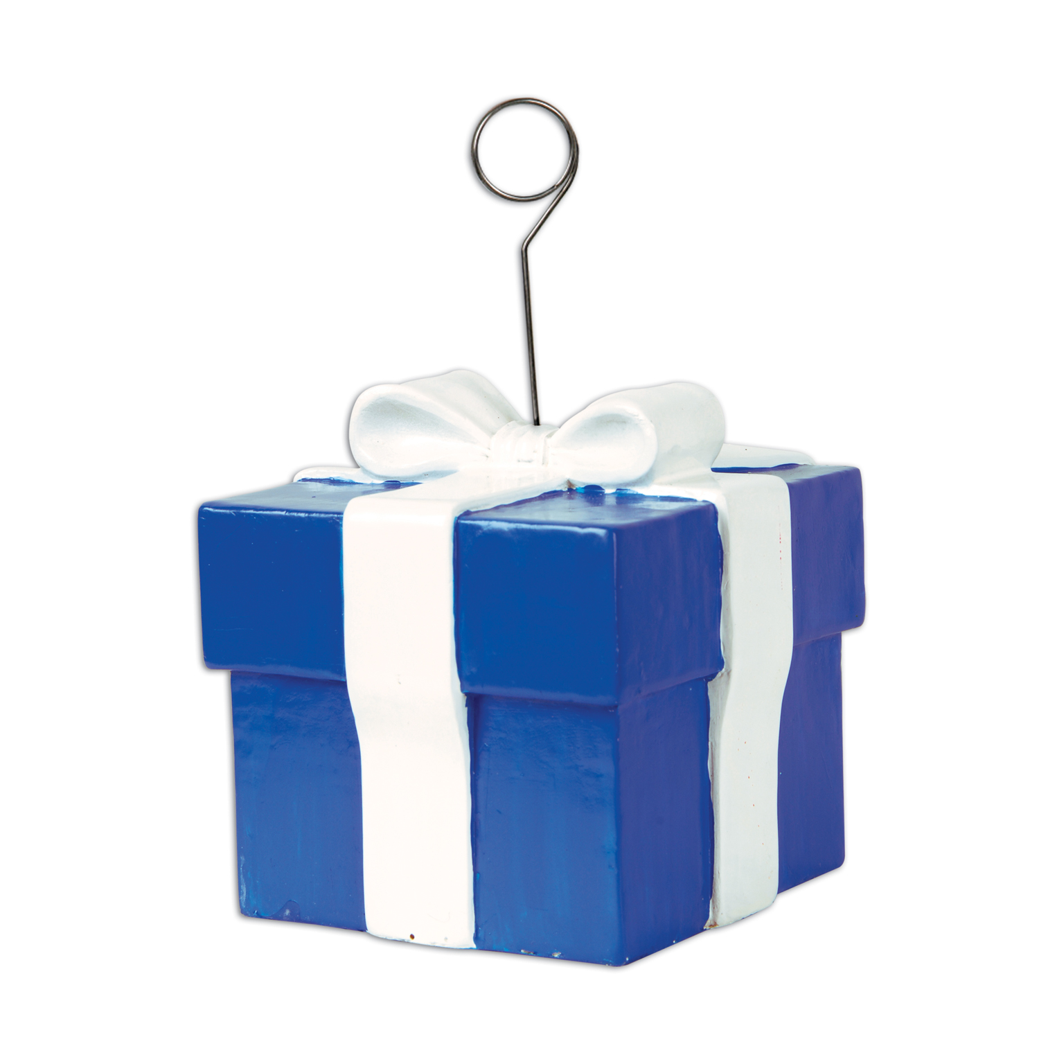 Blue GIFT Box Photo/Balloon Holder