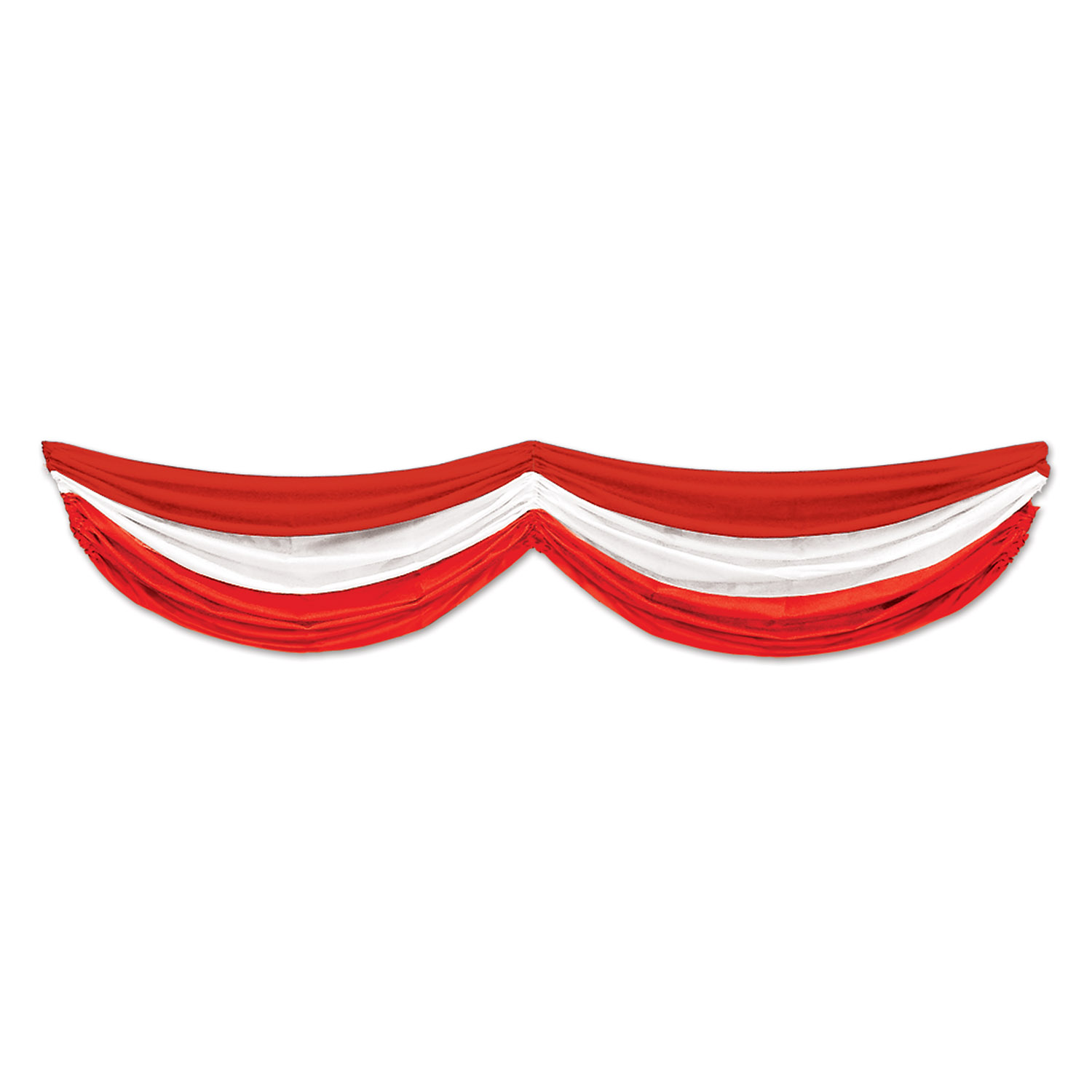 RED & White Fabric Bunting