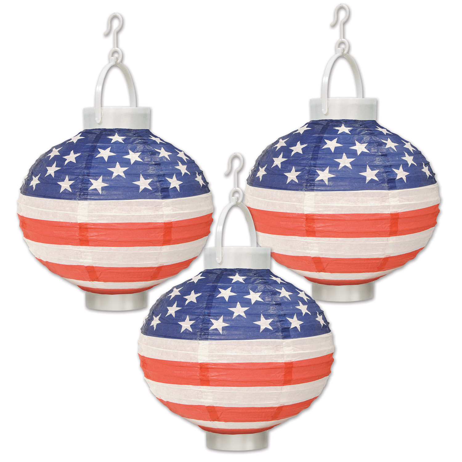 Light-Up Patriotic PAPER Lanterns