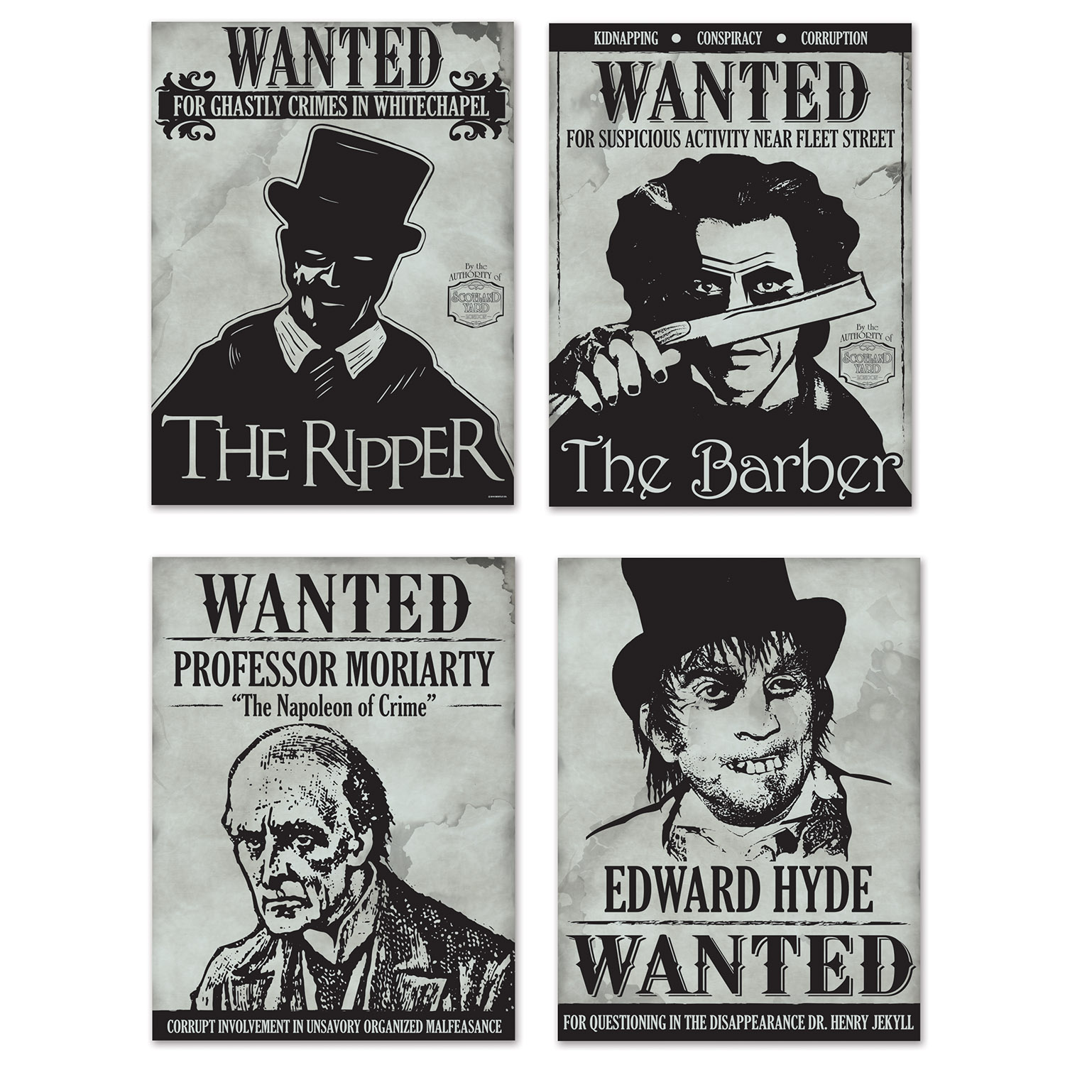 Sherlock Holmes Wanted SIGN Cutouts