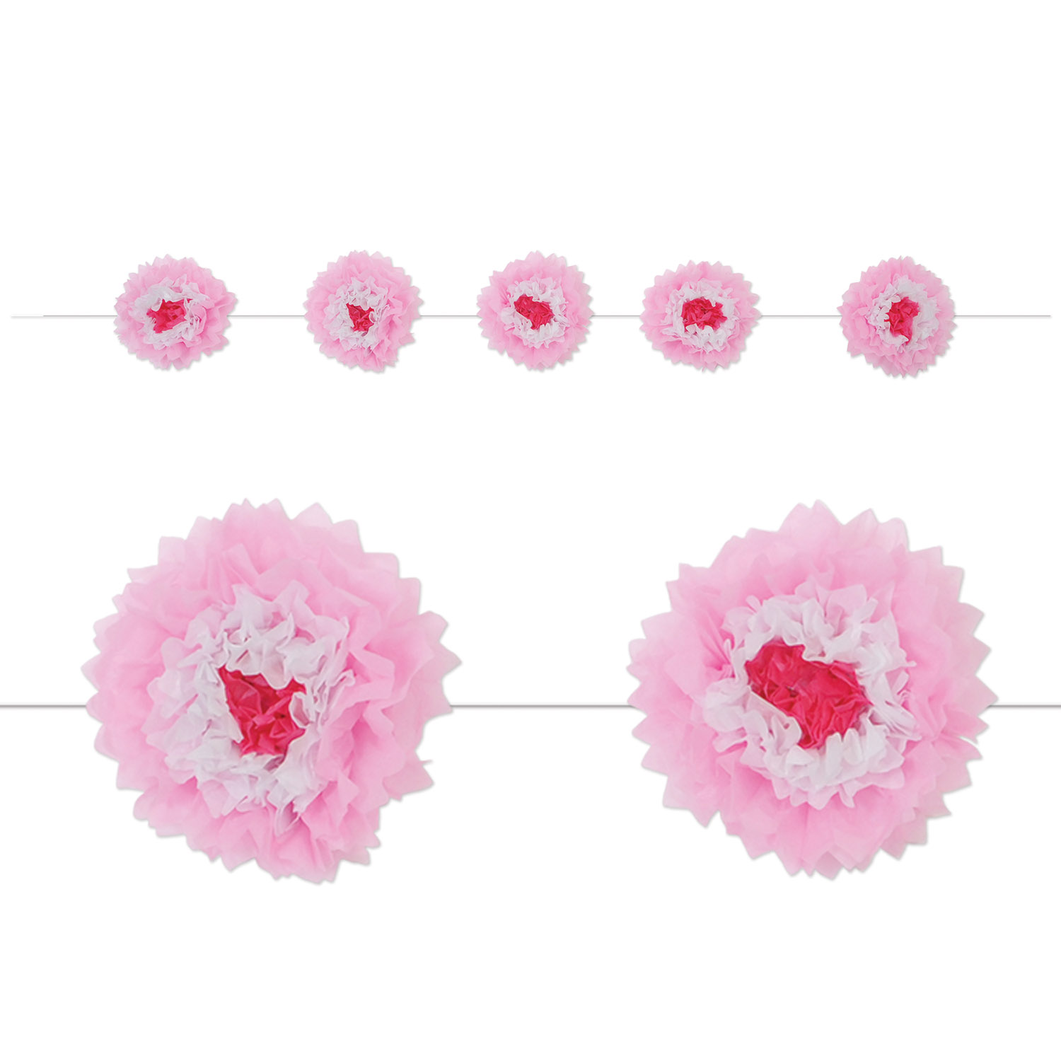 Tissue FLOWER Garland