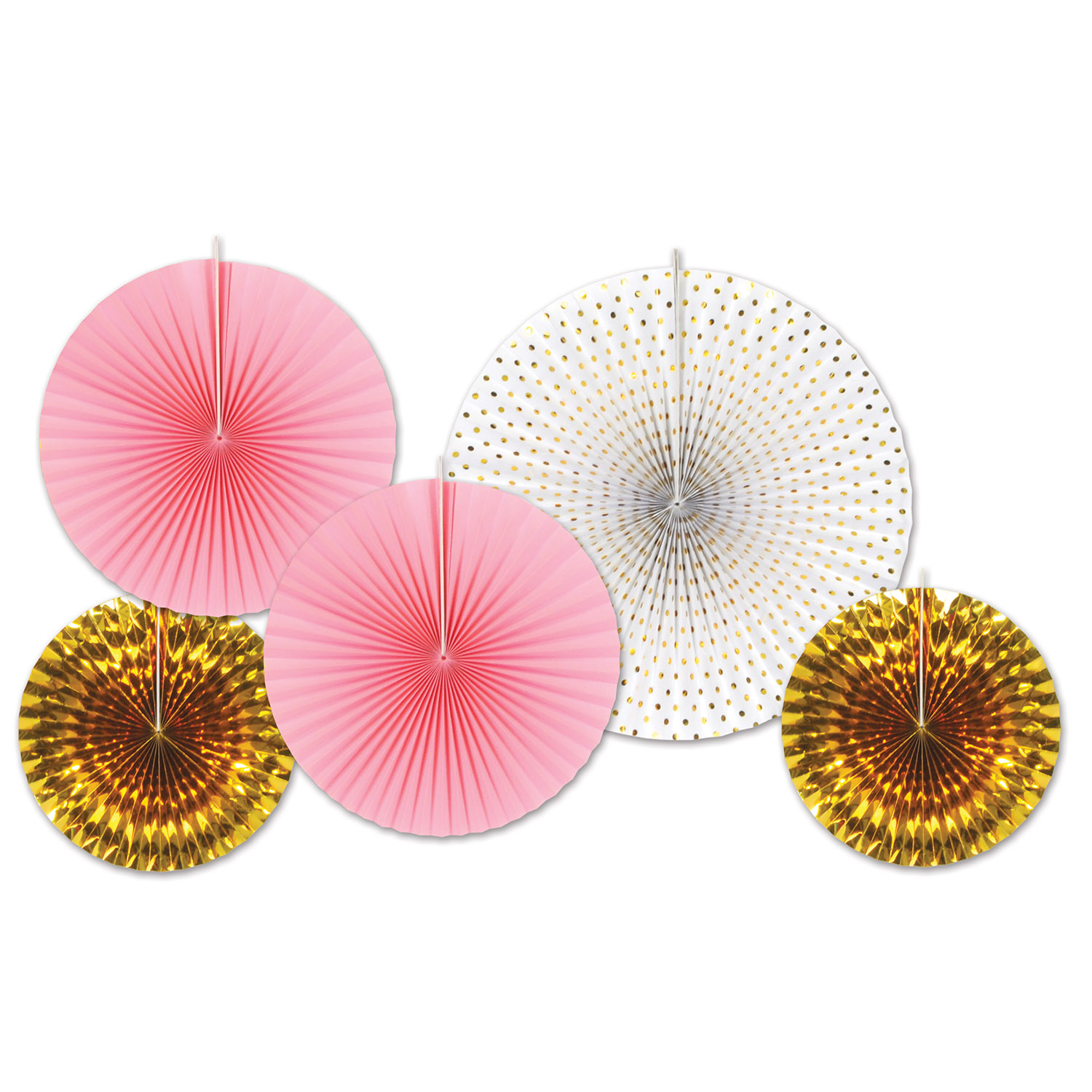 Assorted Paper & Foil Decorative Fans