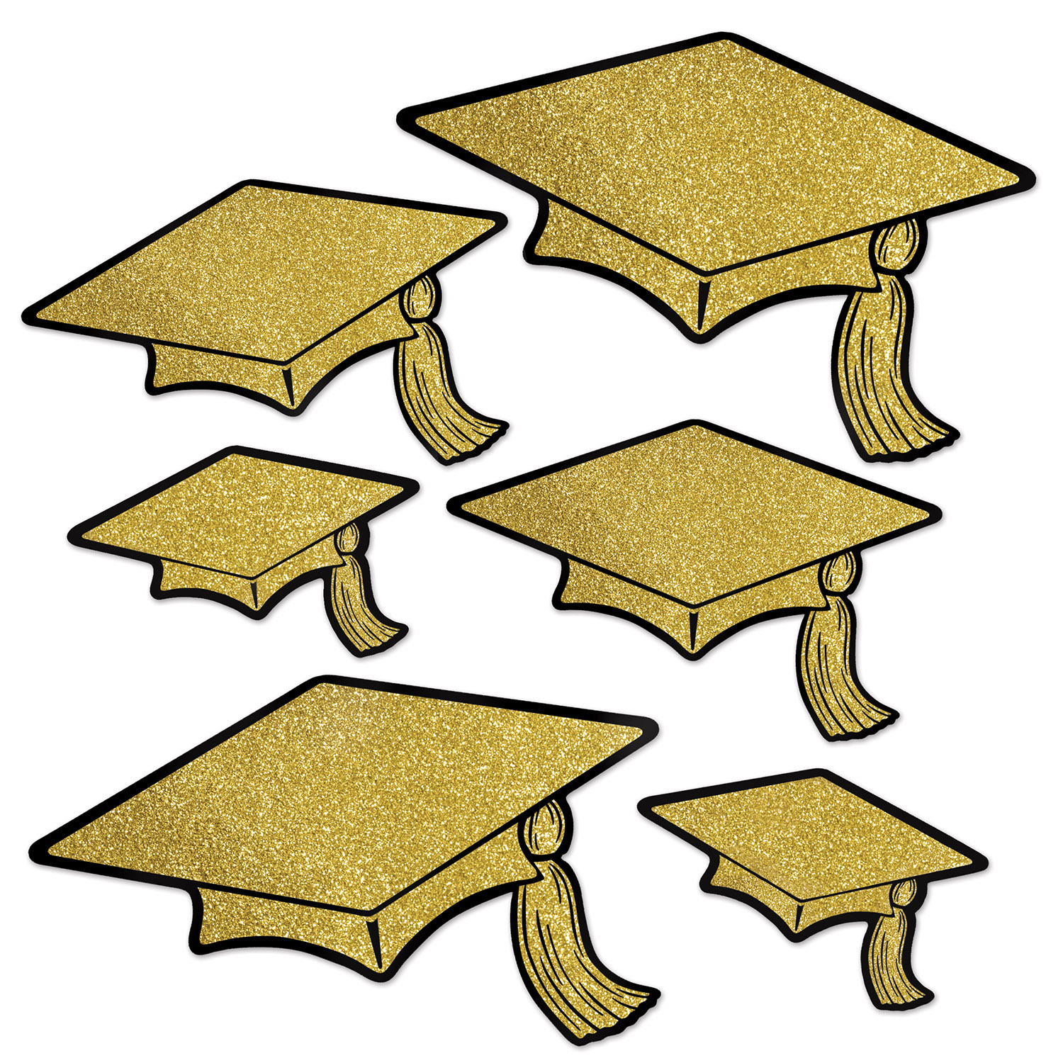 Glittered Foil Grad CAP Cutouts