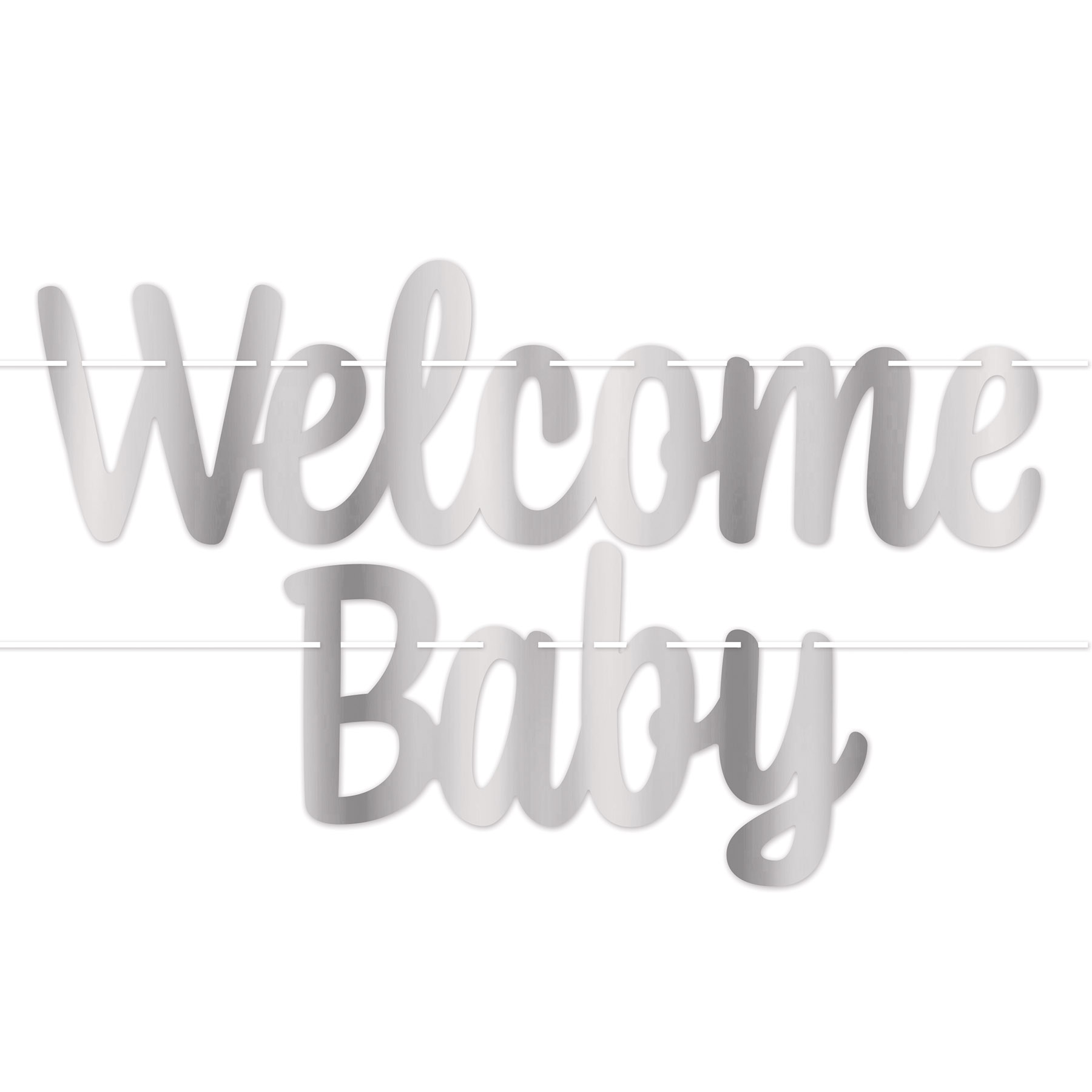 Foil Welcome BABY Streamer