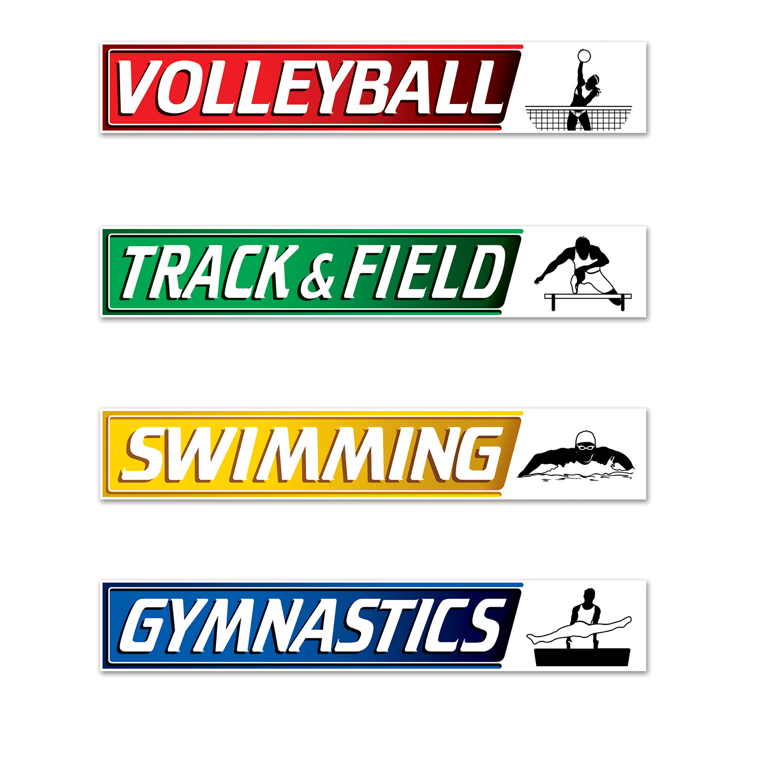 Summer SPORTS Street Sign Cutouts