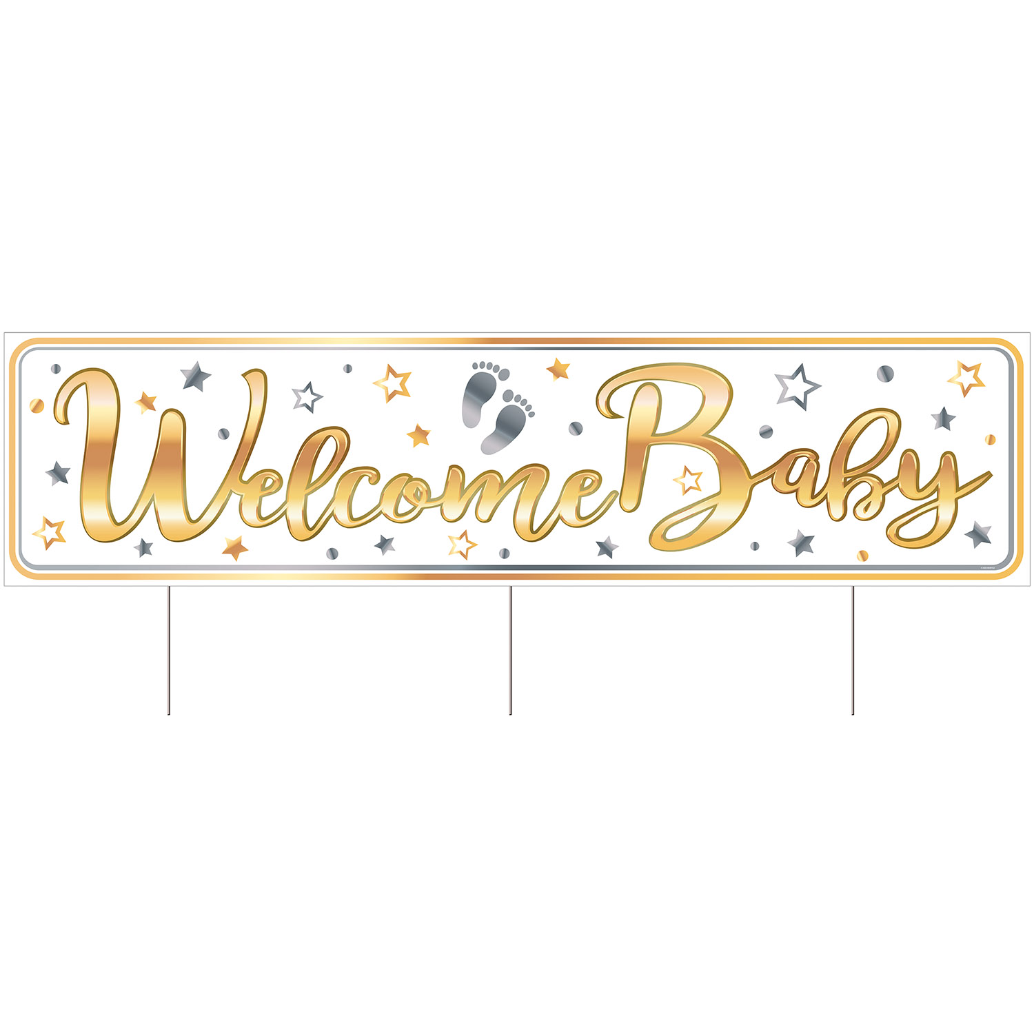 Plastic JUMBO Welcome Baby Yard Sign
