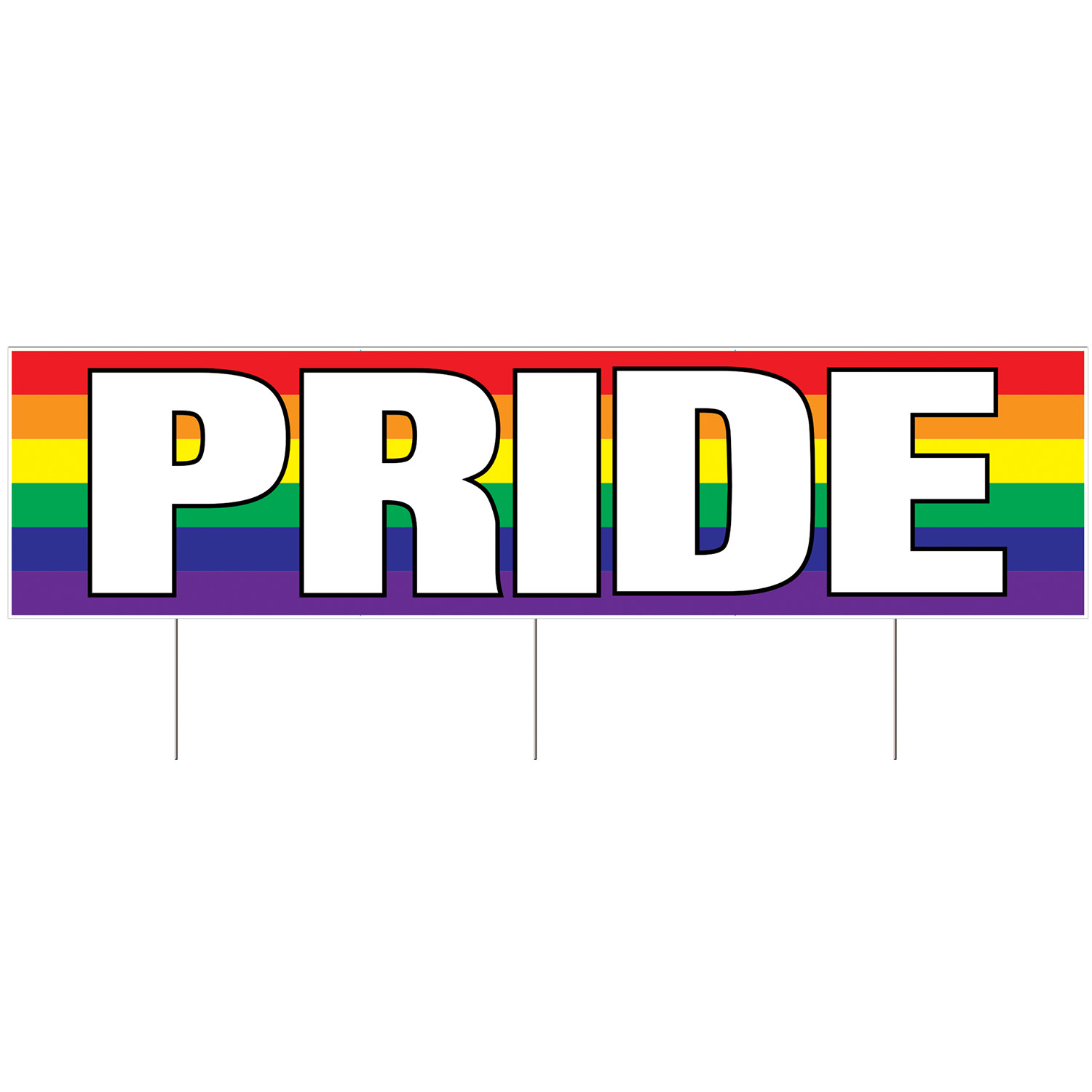 Plastic Jumbo Pride Yard Sign
