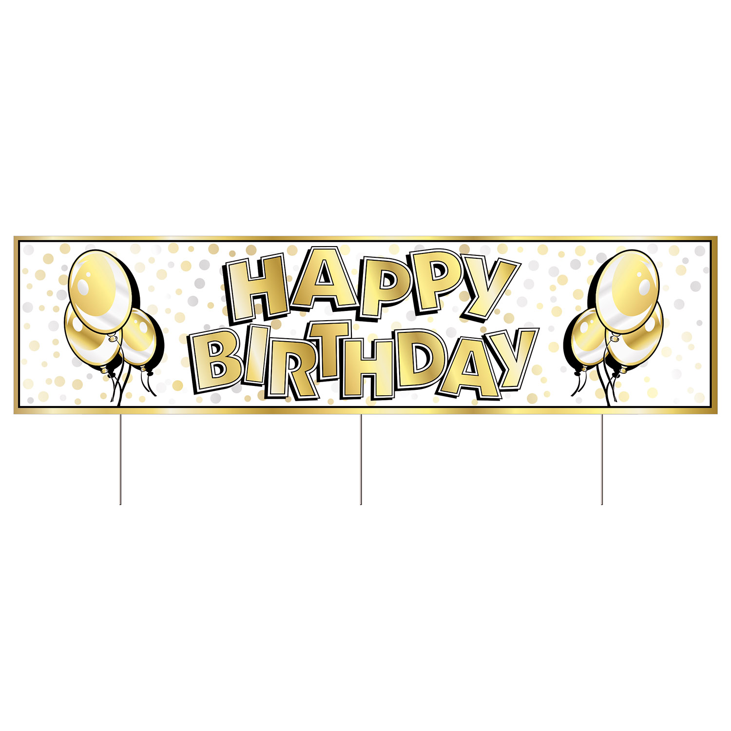 Plastic Jumbo Happy Birthday Yard SIGN