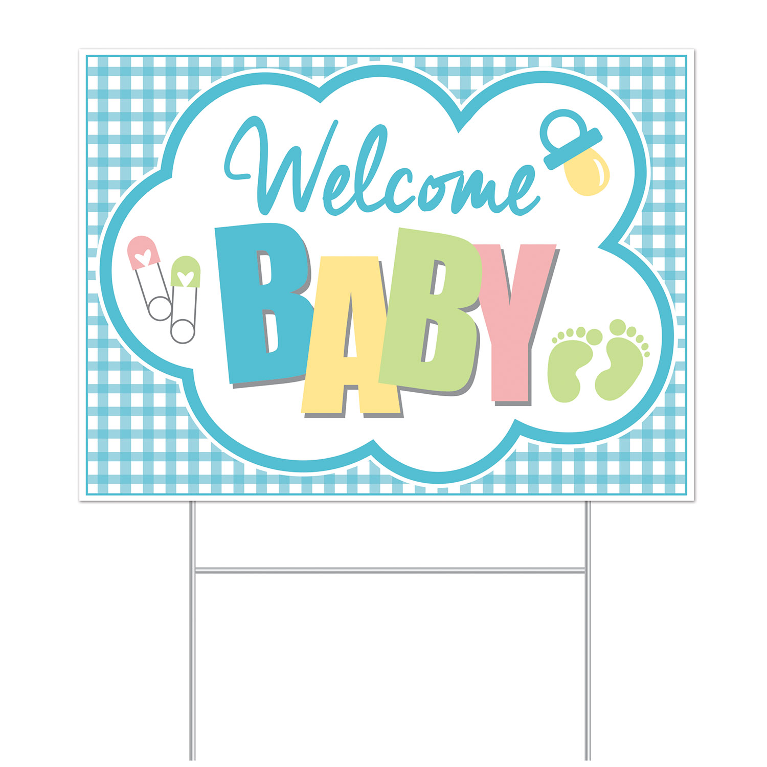 Plastic Welcome Baby Yard SIGN