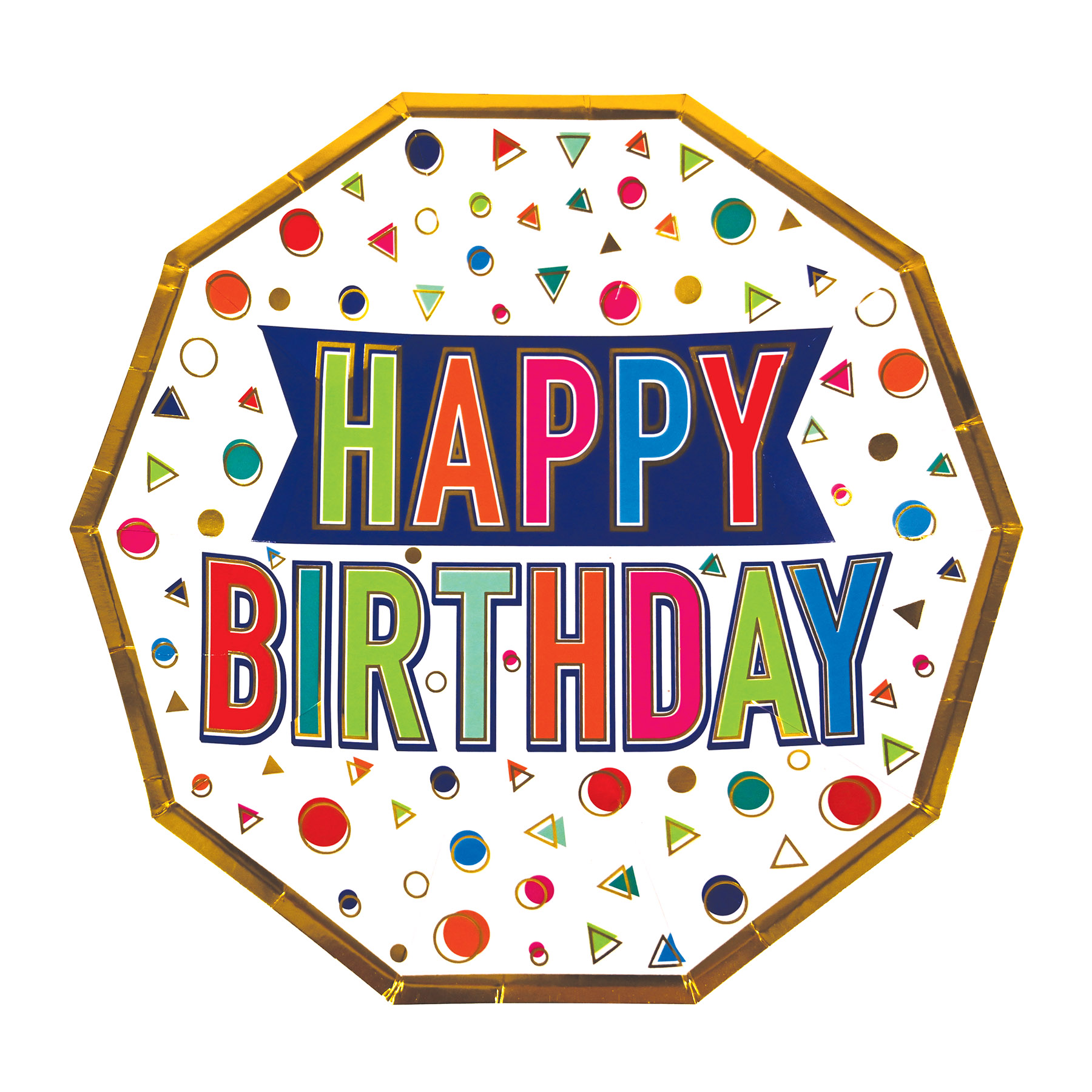 Happy Birthday Decagon PLATES