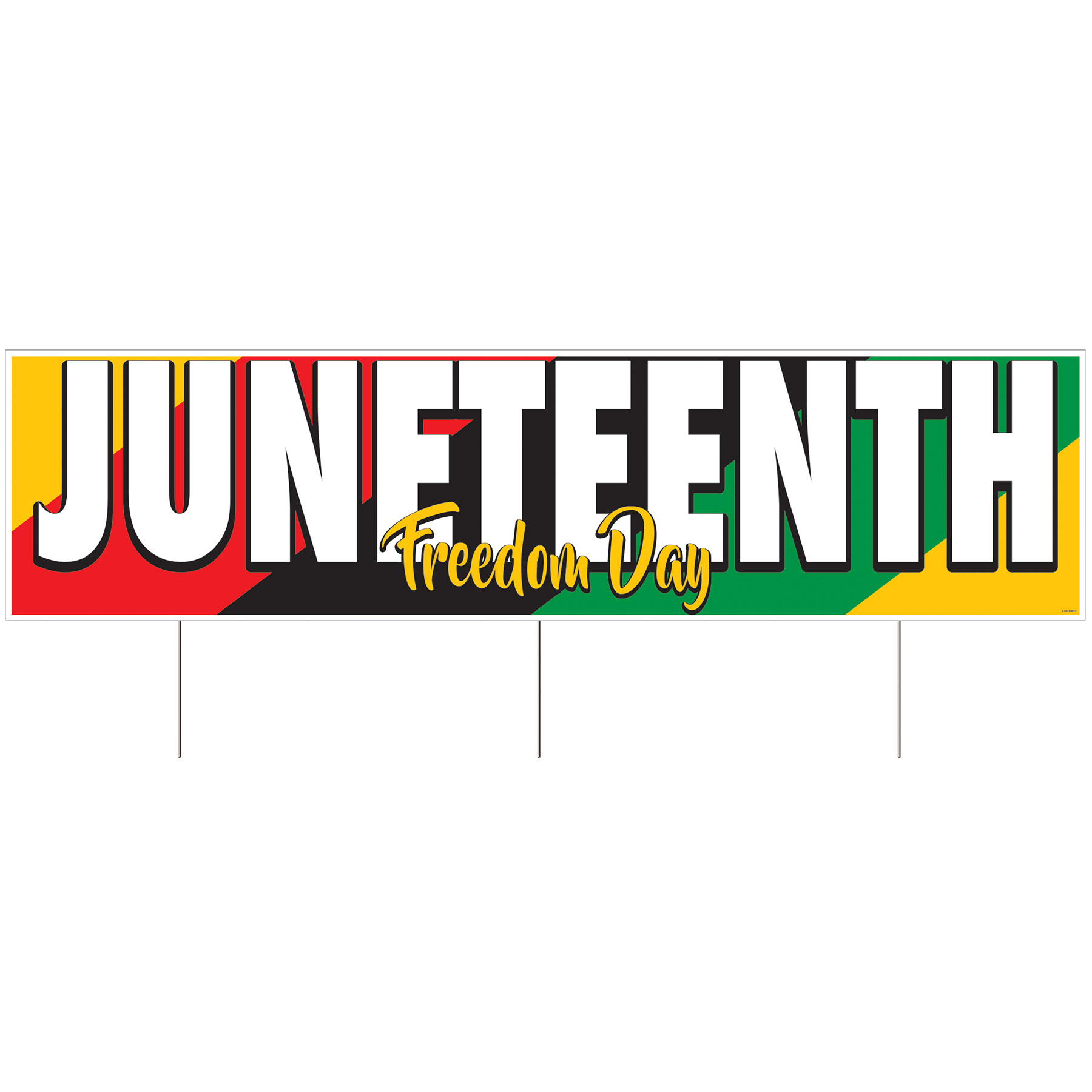 Plastic JUMBO Juneteenth Yard Sign