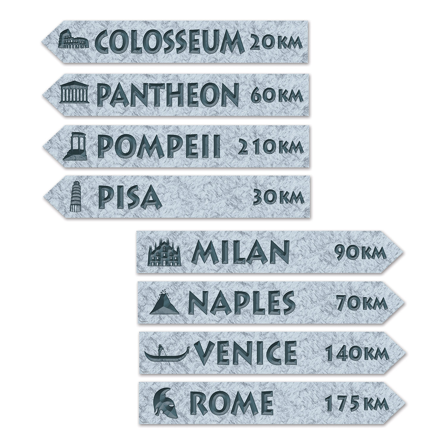 Italian Street SIGN Cutouts