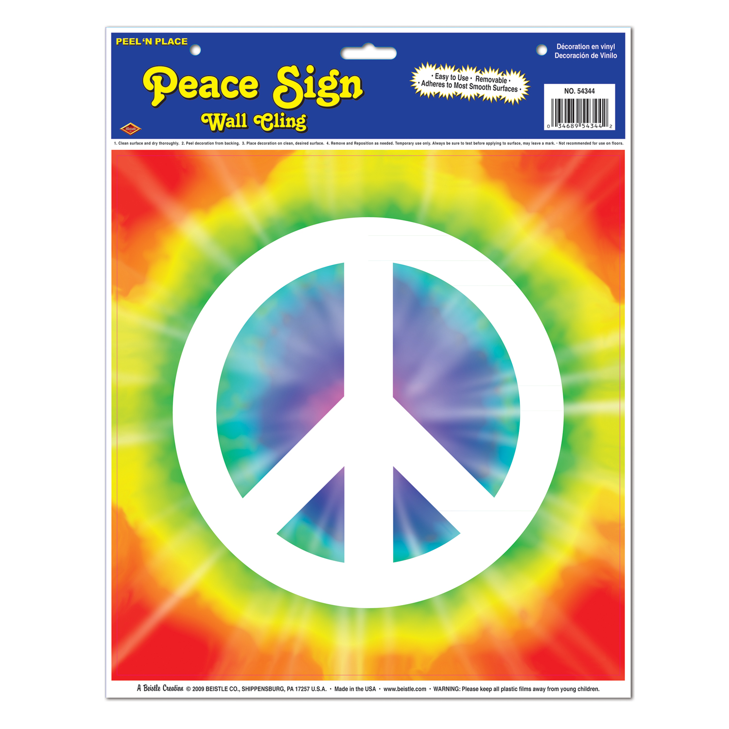 PEACE Sign Peel 'N Place