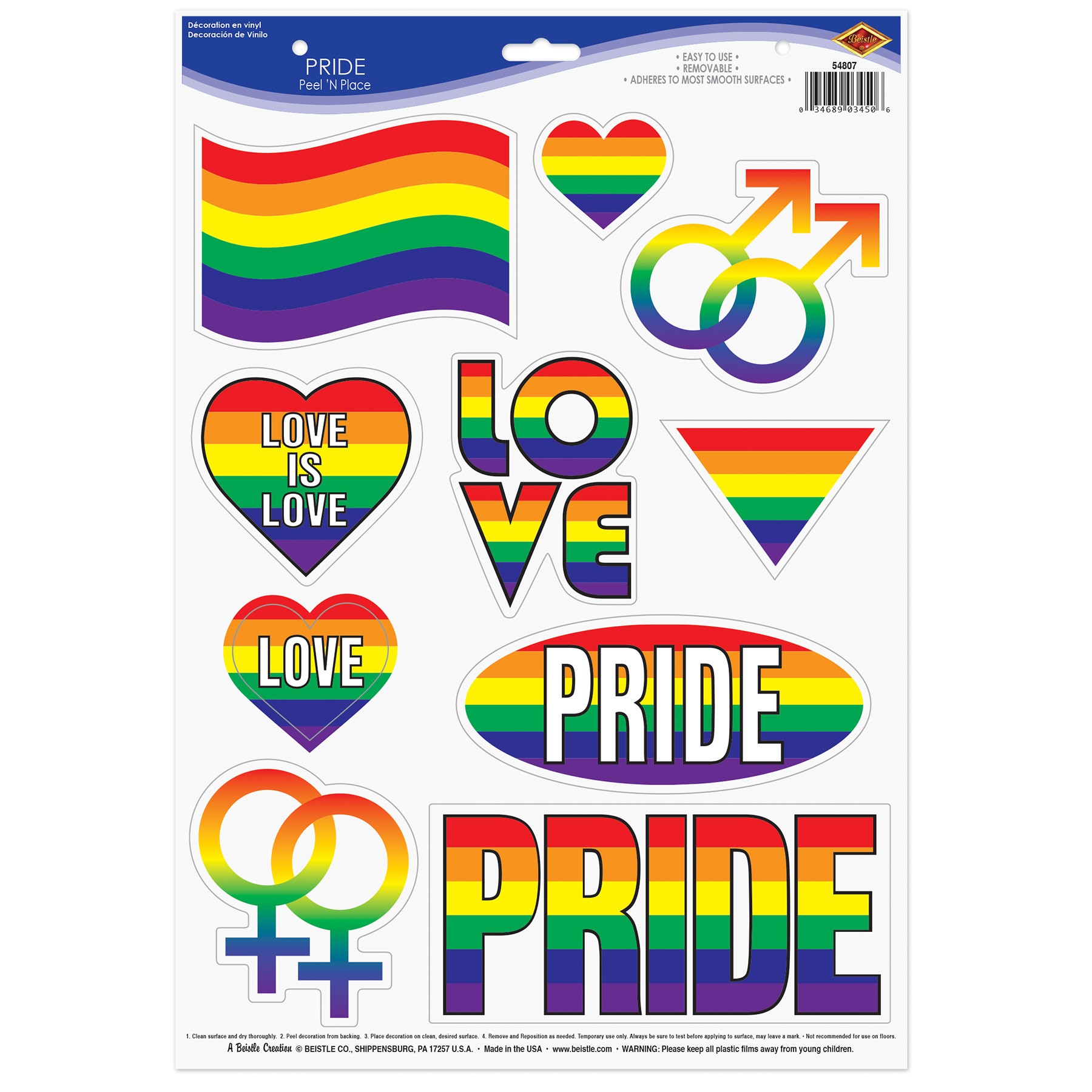 Pride Peel 'N Place