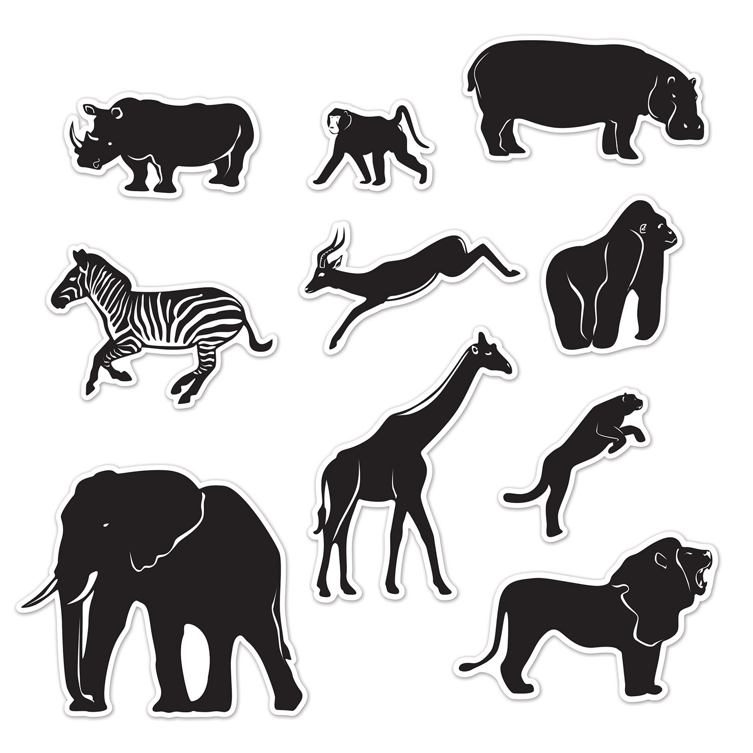 Jungle ANIMAL Silhouettes