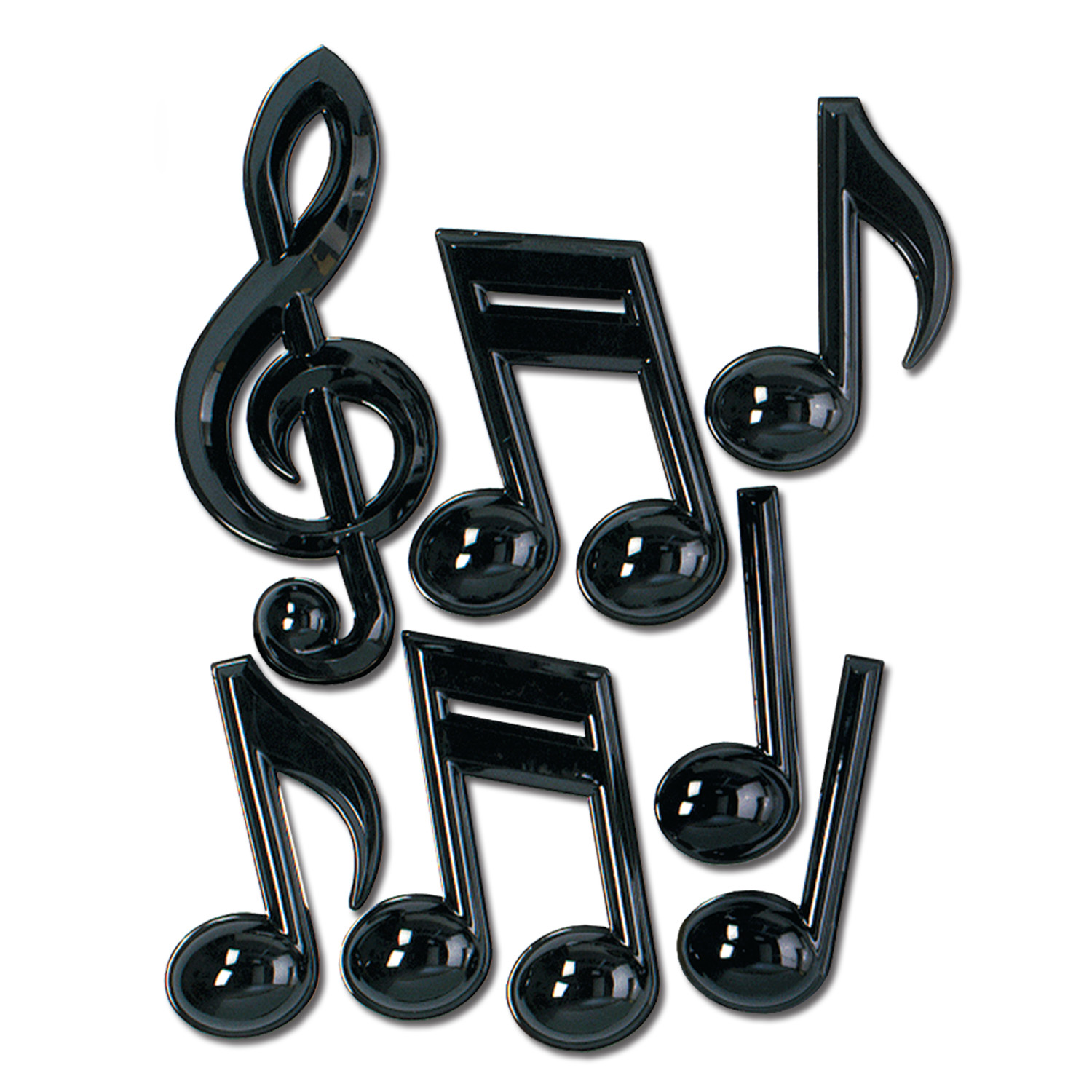 Black Plastic MUSICal Notes