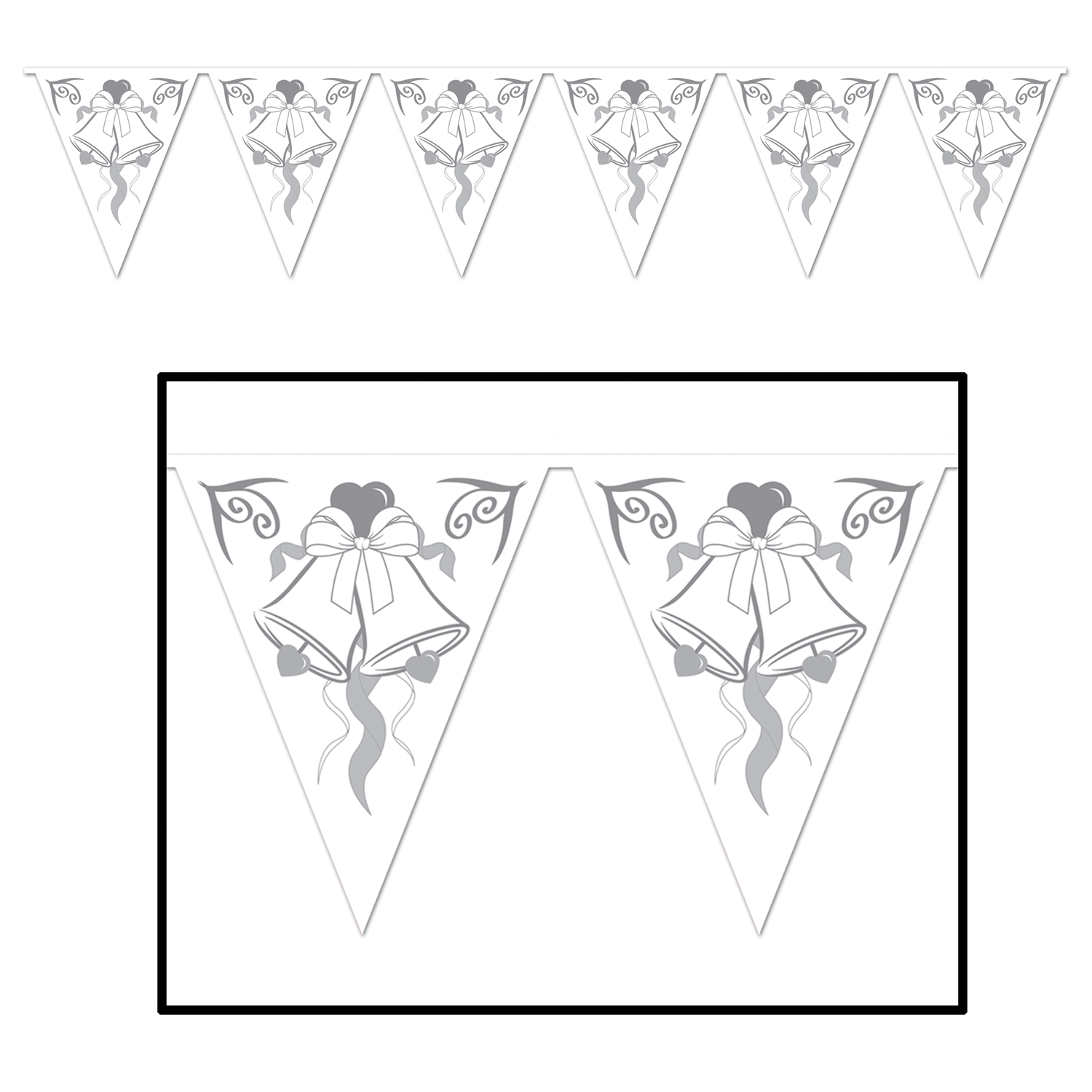 WEDDING Bells Pennant Banner