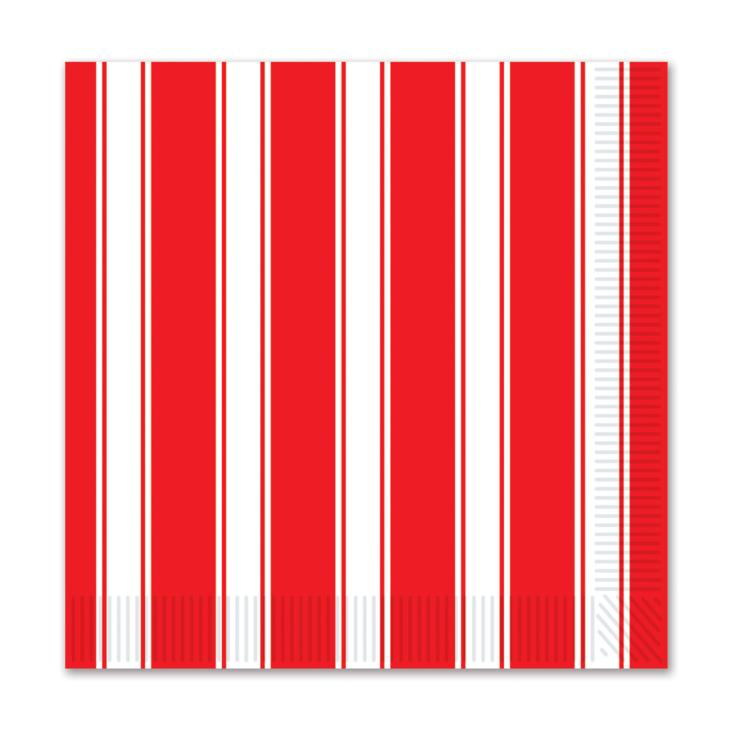 RED & White Stripes Beverage Napkins