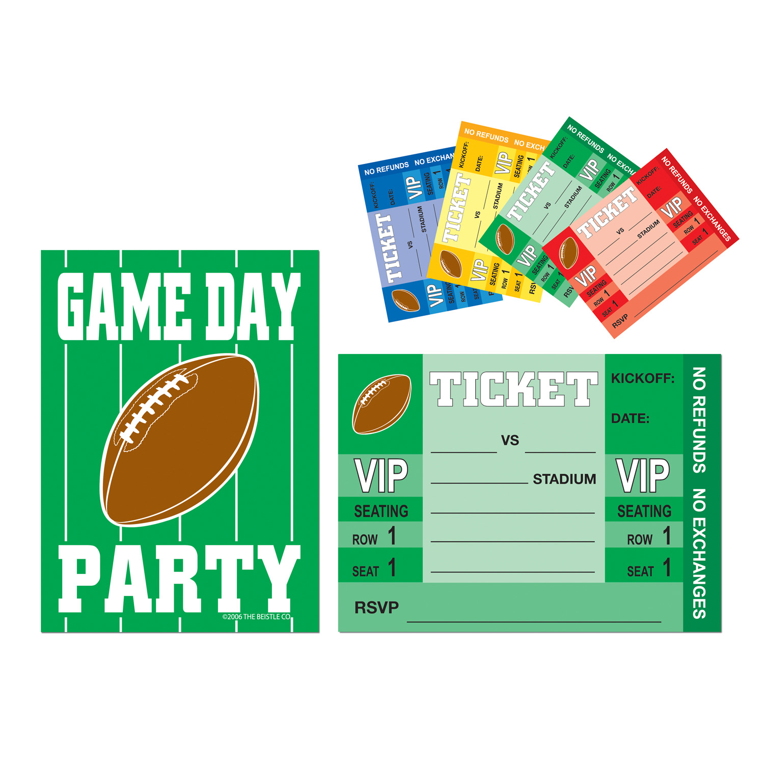 GAME Day Football Invitations