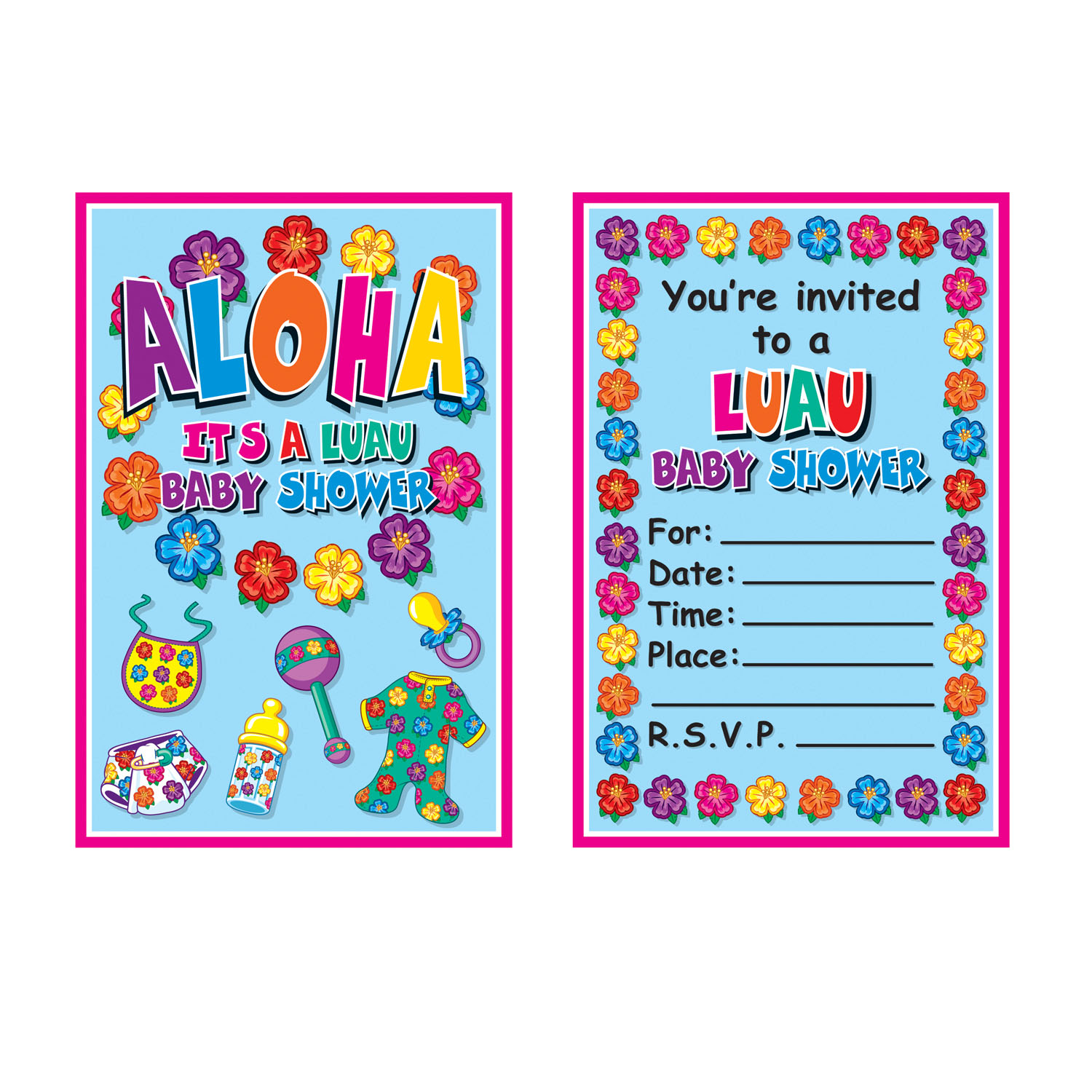 Hula BABY Invitations