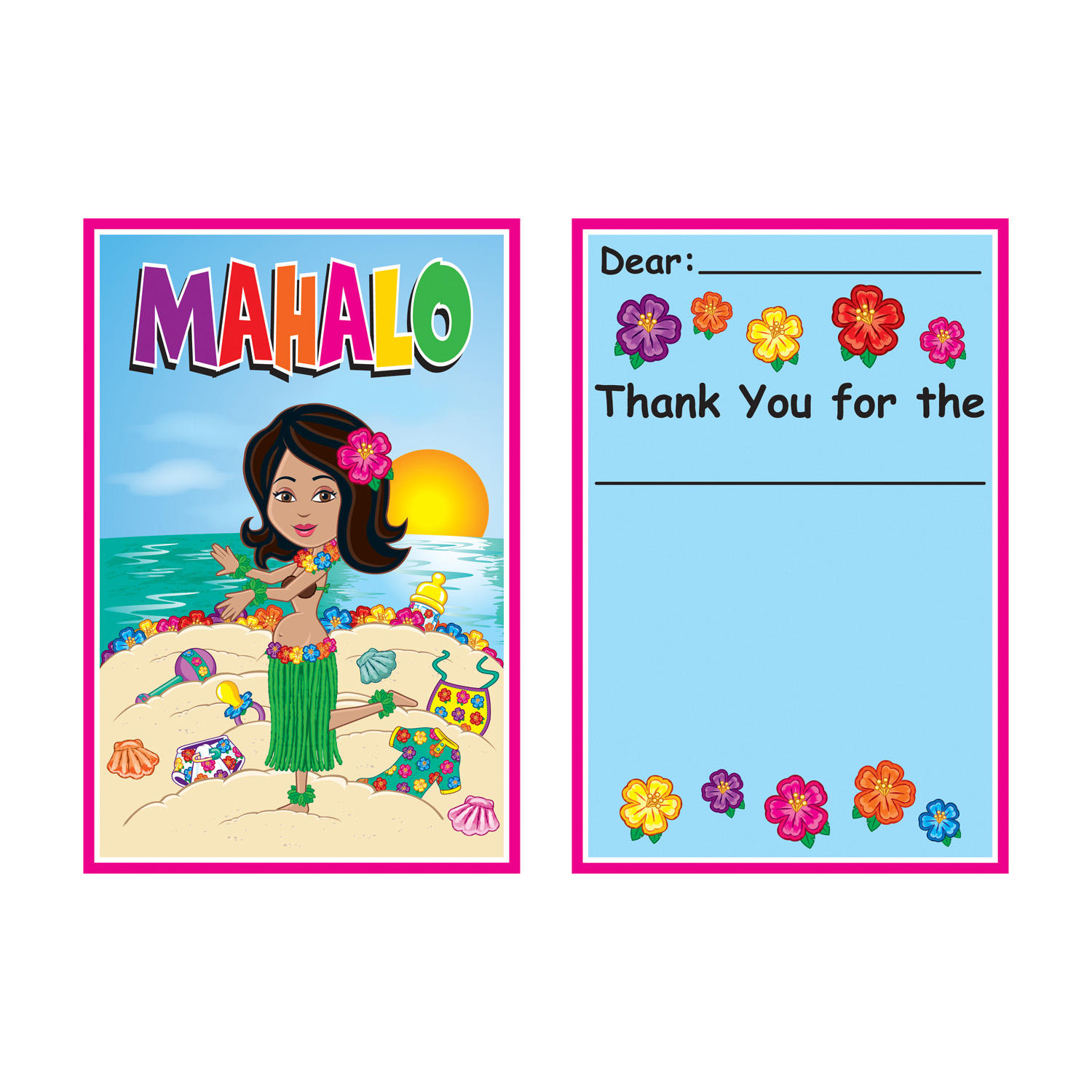 Hula BABY Thank You Notes