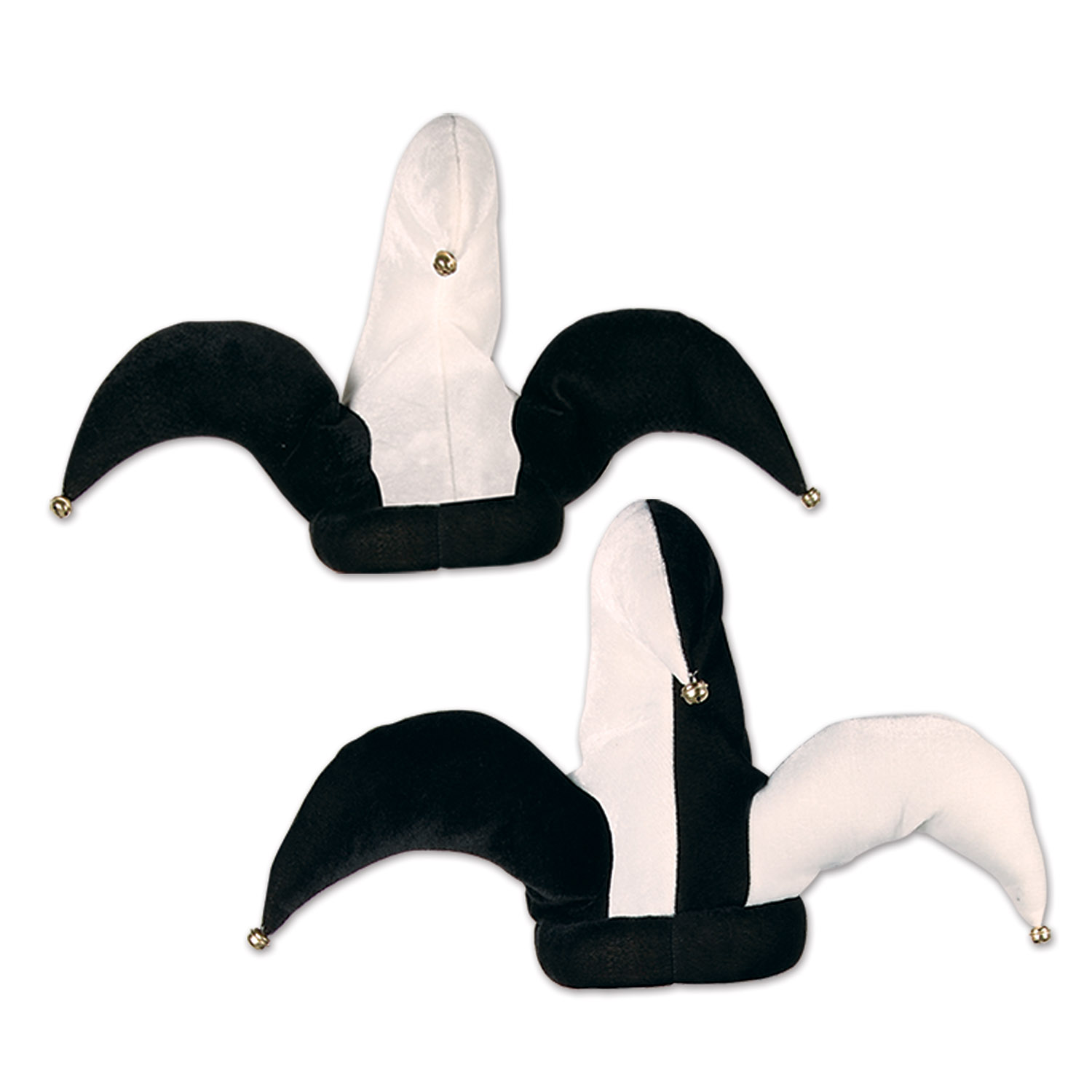 Plush Black & White Jester HATS