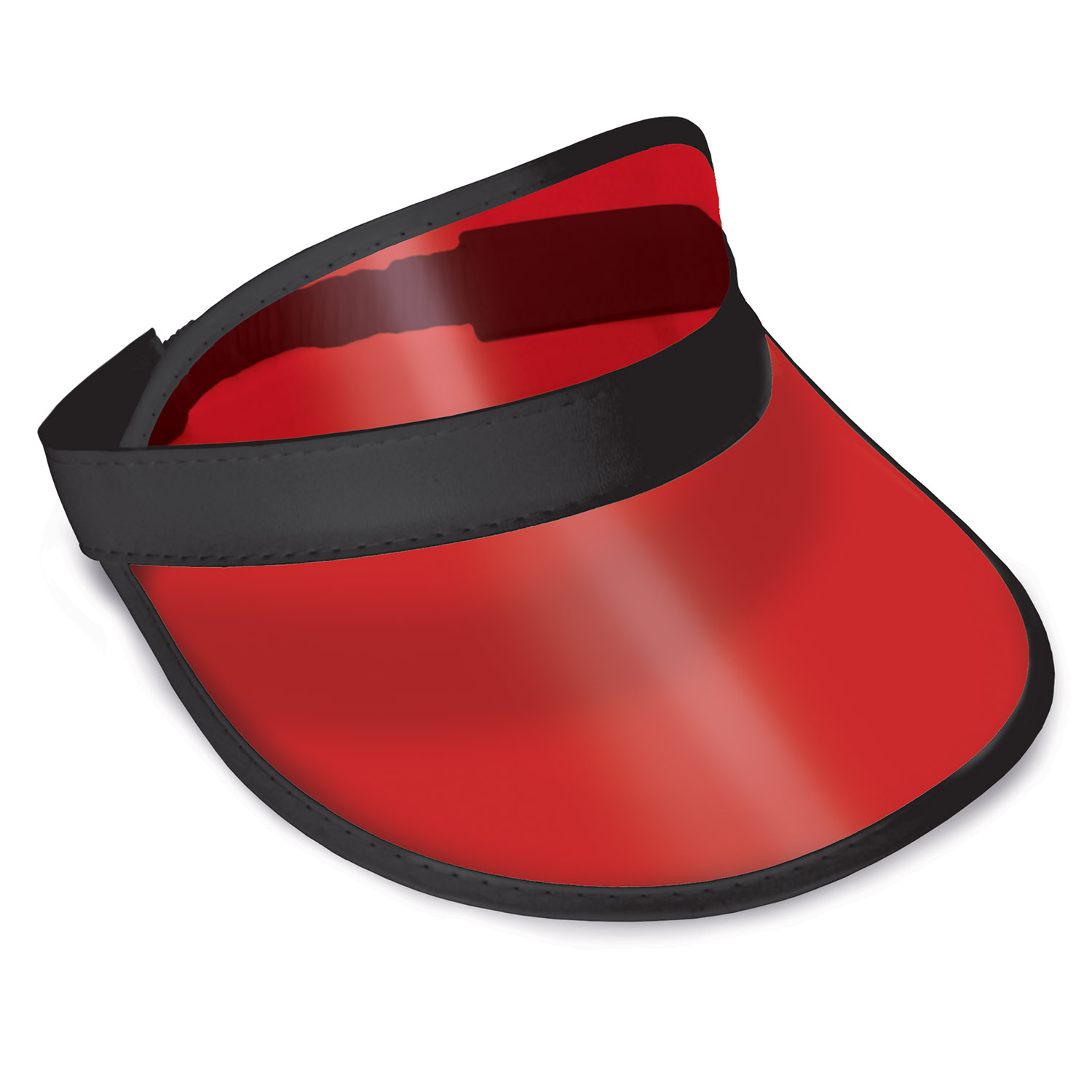 Clear Red Plastic Dealer's Visor