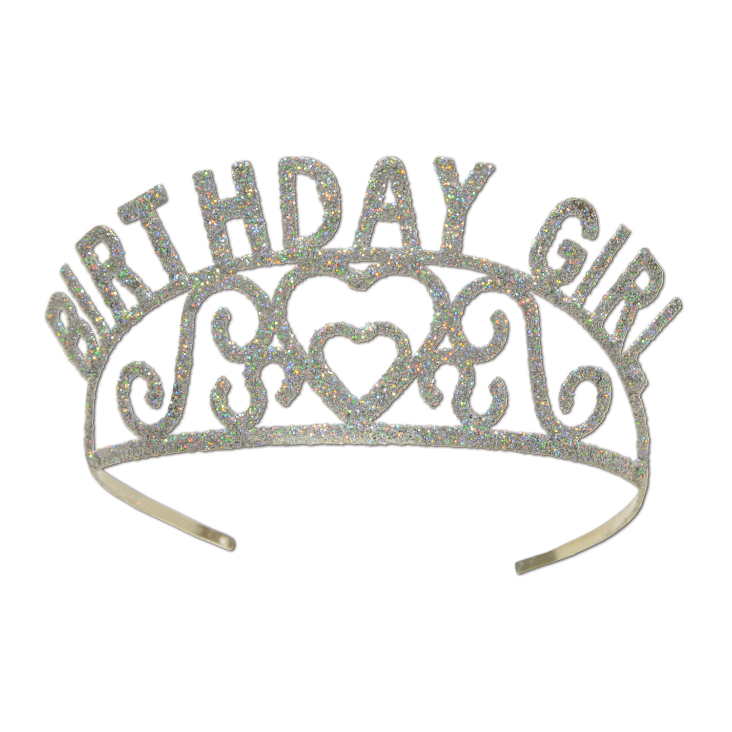 Glittered Metal Birthday Girl TIARA