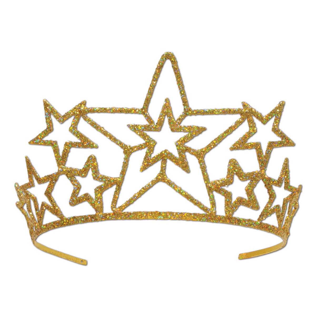 Glittered Metal Star TIARA