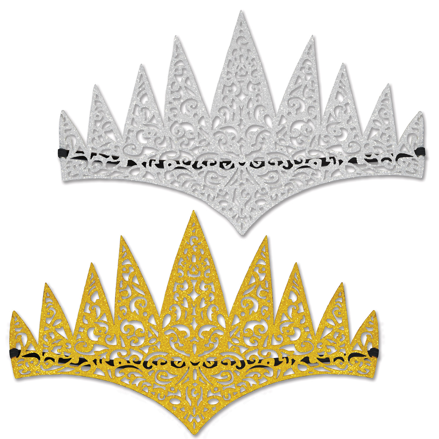 Glittered Laser Cut TIARAs