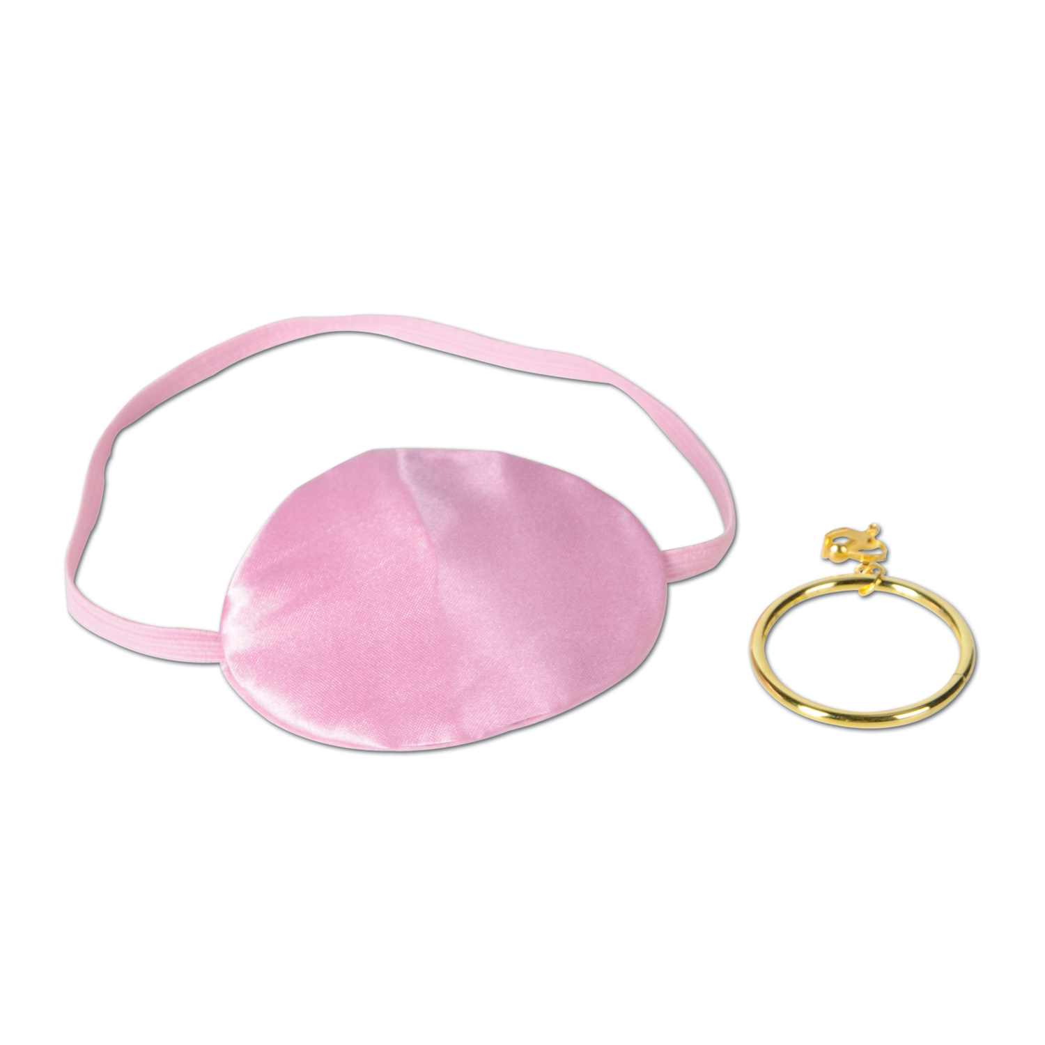 Pink Pirate Eye Patch w/Plastic Earring