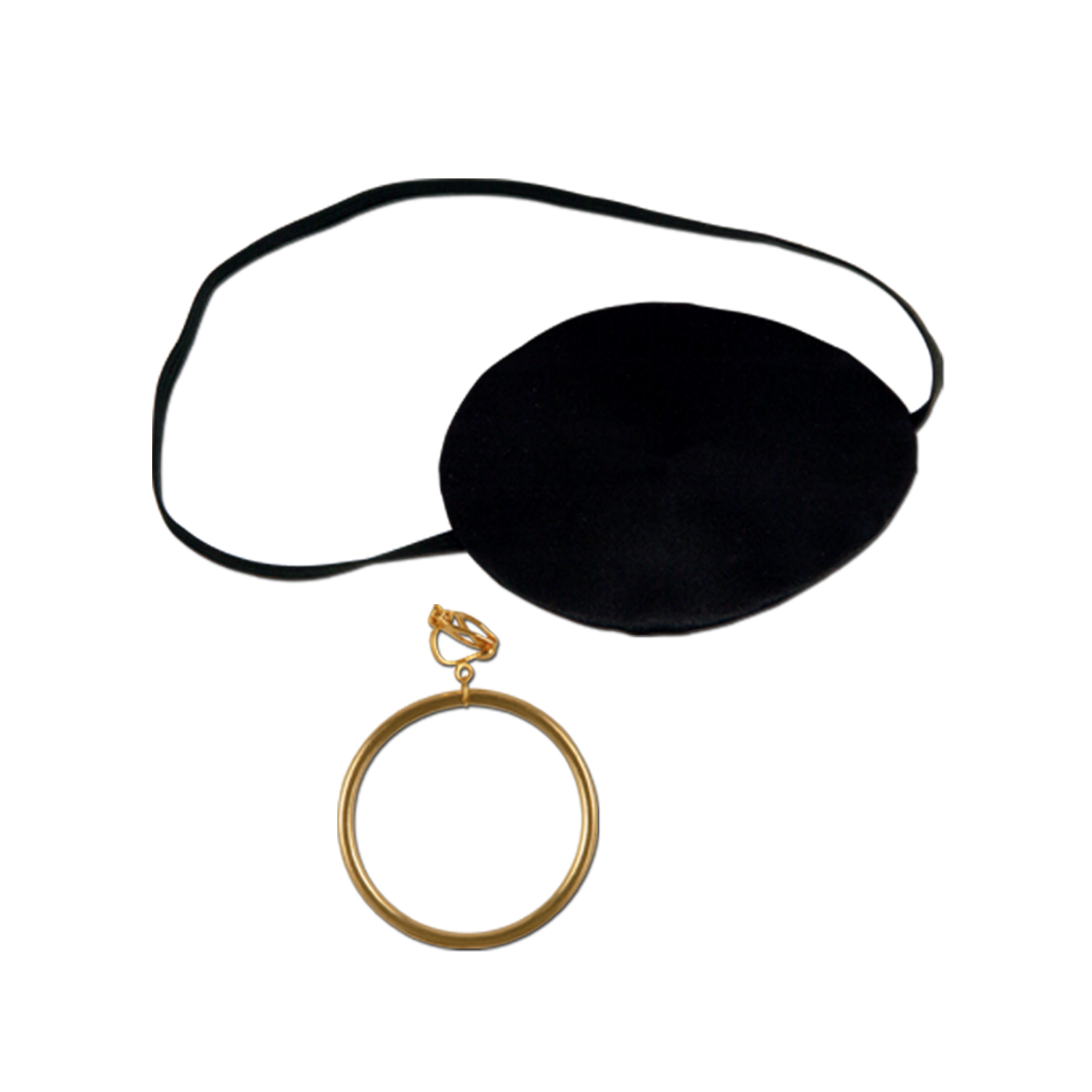 Pirate Eye Patch w/Plastic EARRING