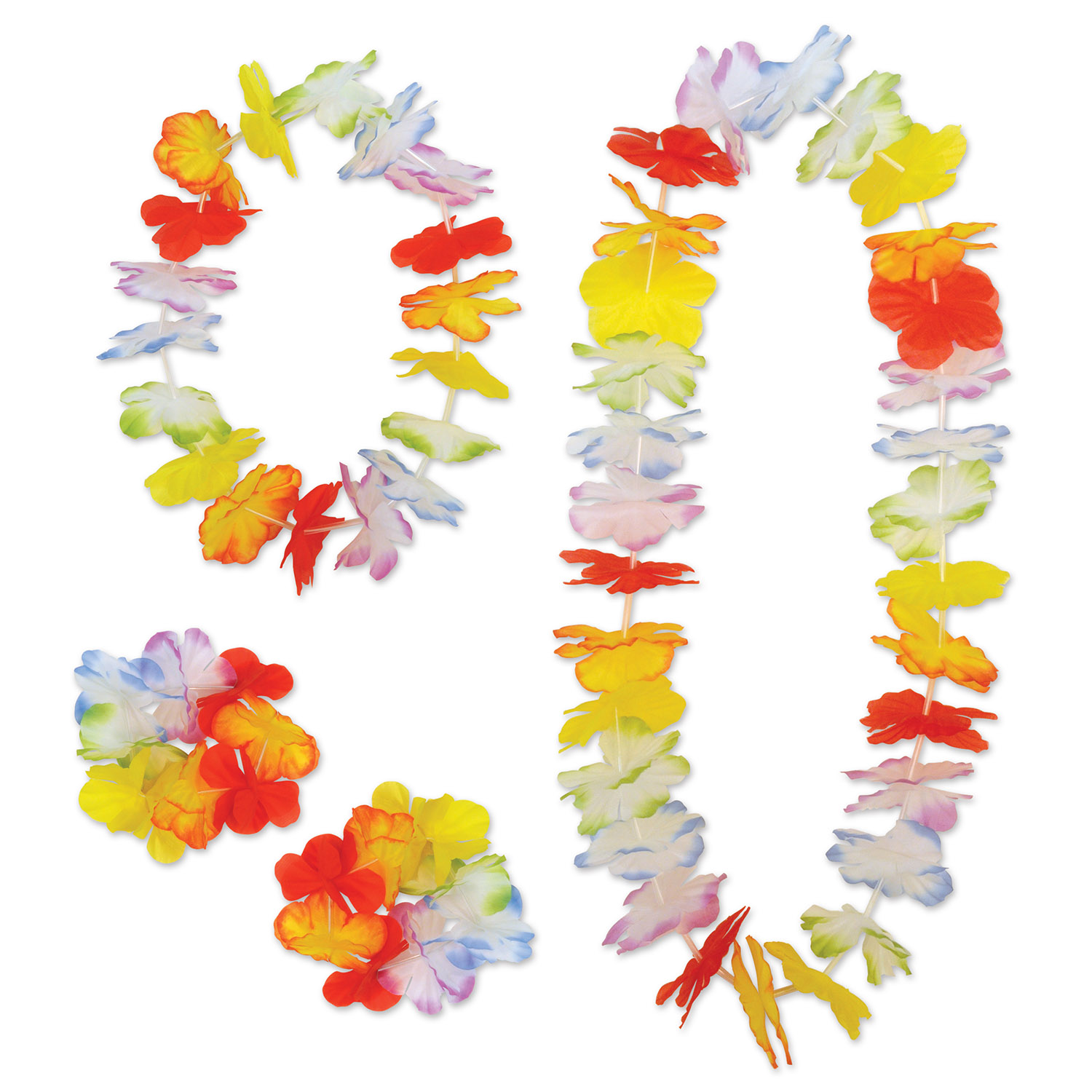 RAINBOW Floral Lei Set