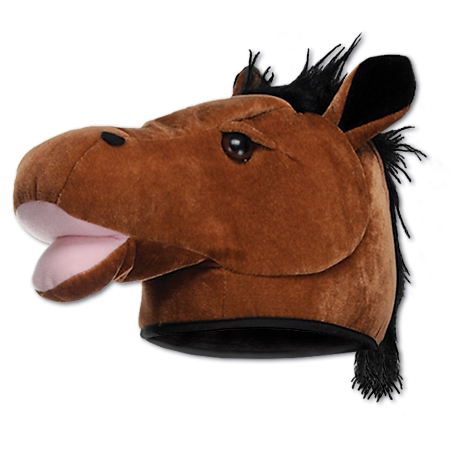 Plush HORSE Head Hat