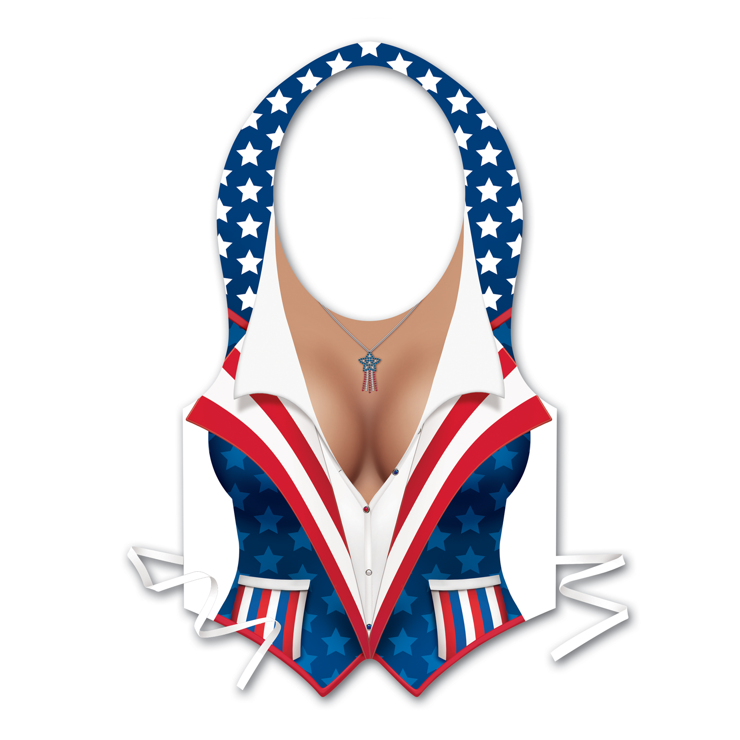 Plastic Female Patriotic VEST