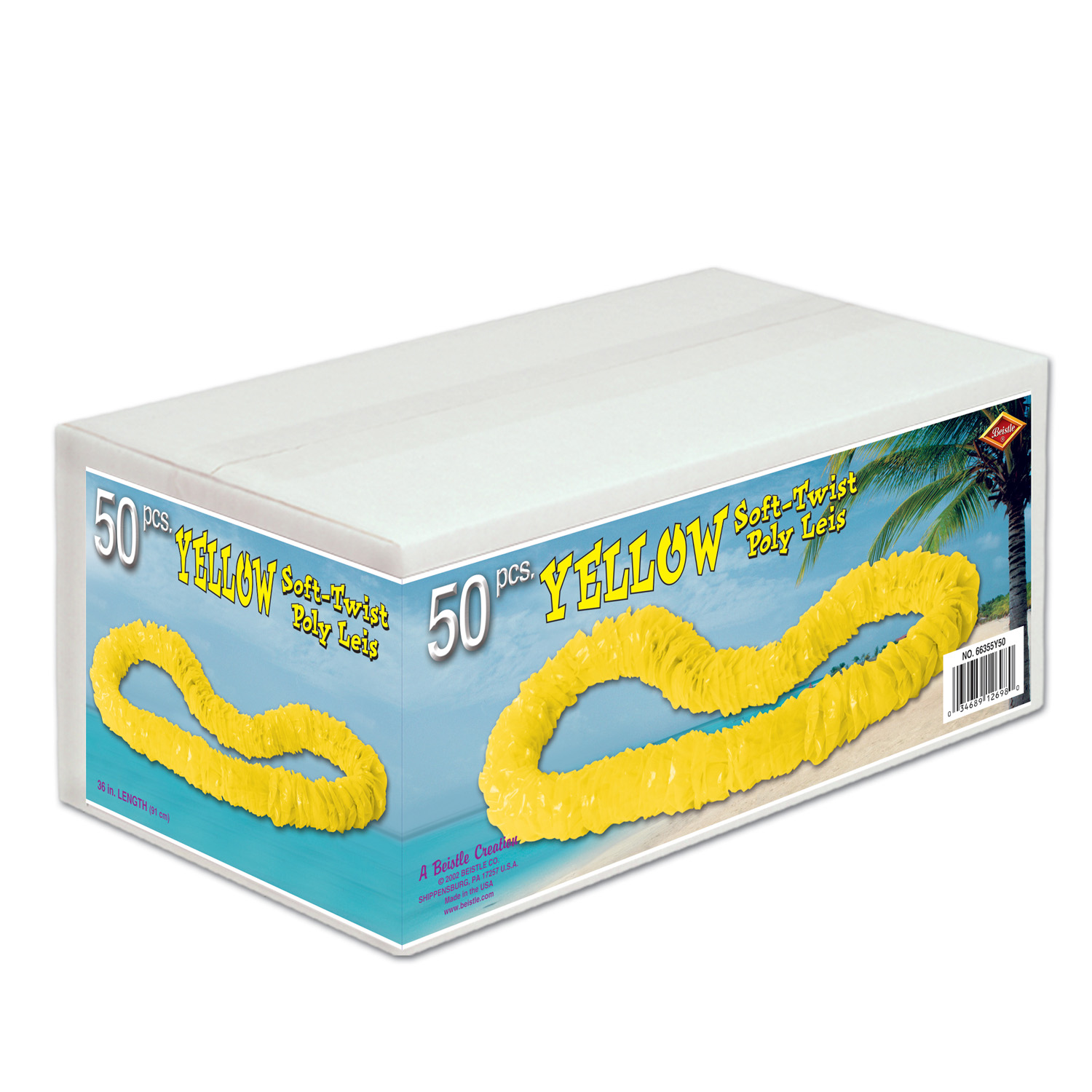 Soft-Twist Poly Leis w/Labeled CARTON