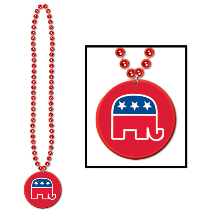 BEADS w/Republican Medallion