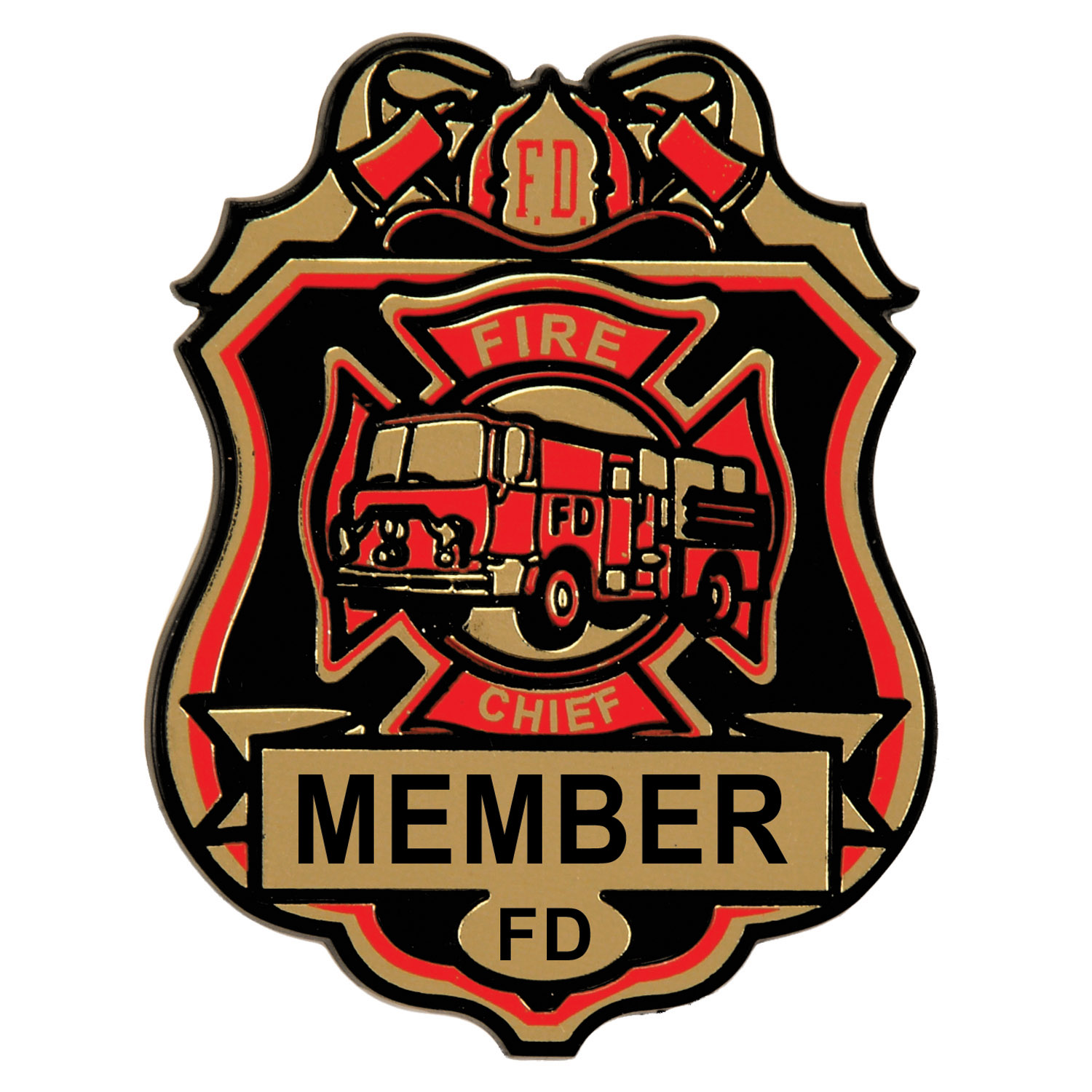 FirE ChiEf PlastiC BadgE w/Clip