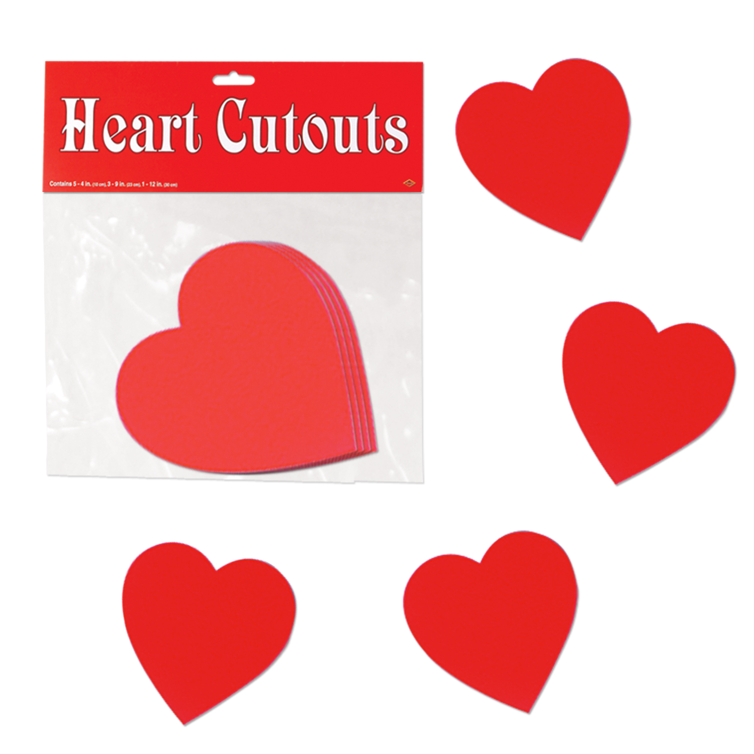 Pkgd Printed Heart Cutouts