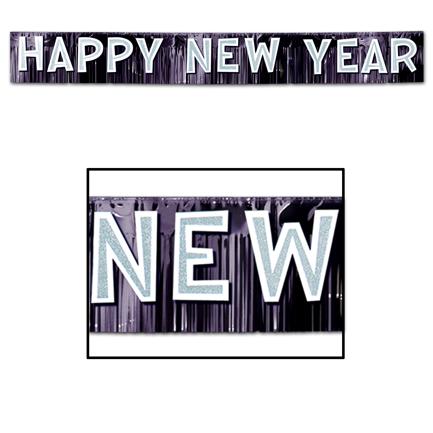 Metallic Happy NEW Year Banner